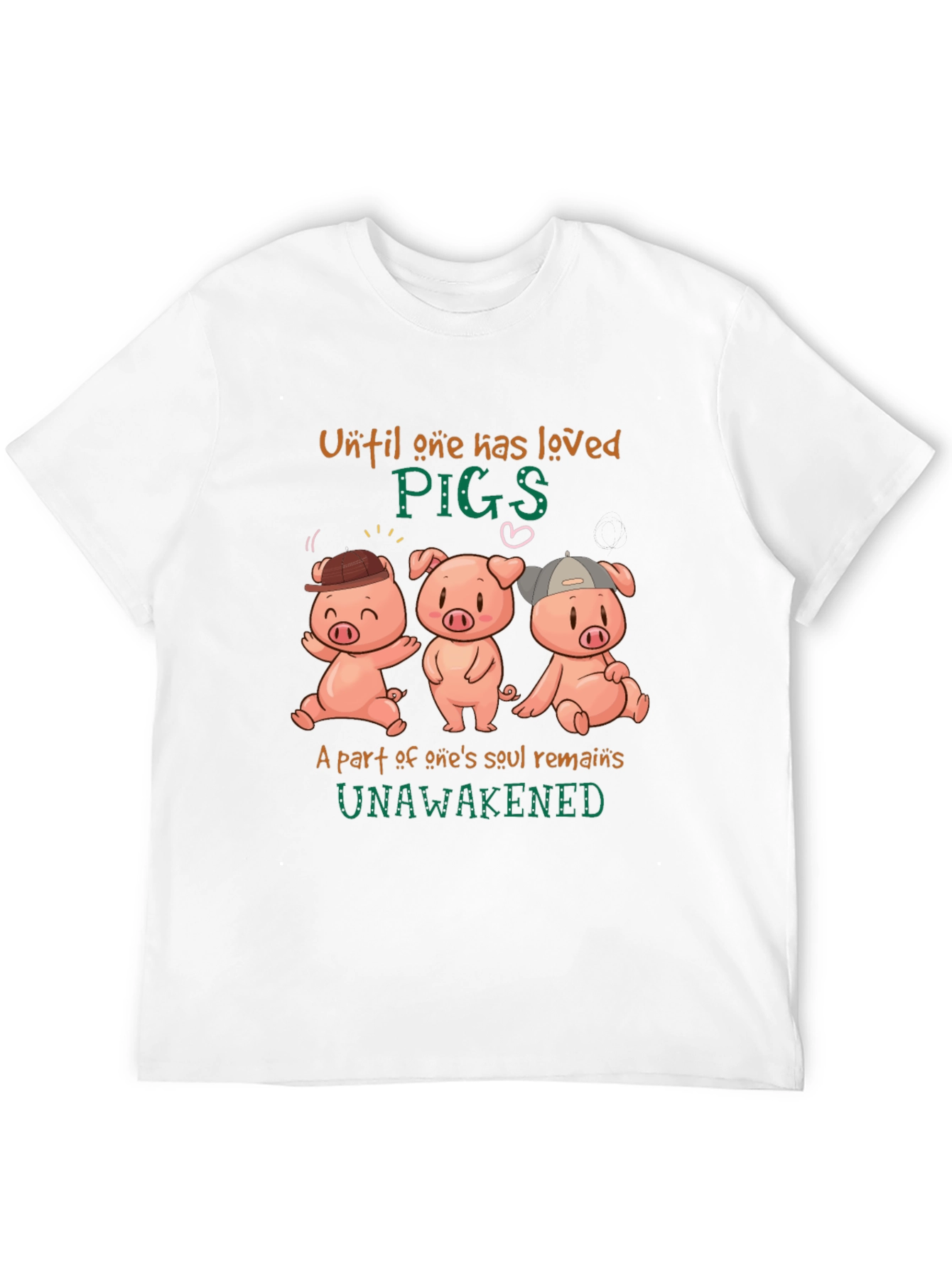 Cute Pig Graphic T-Shirt - Unisex Black Tee