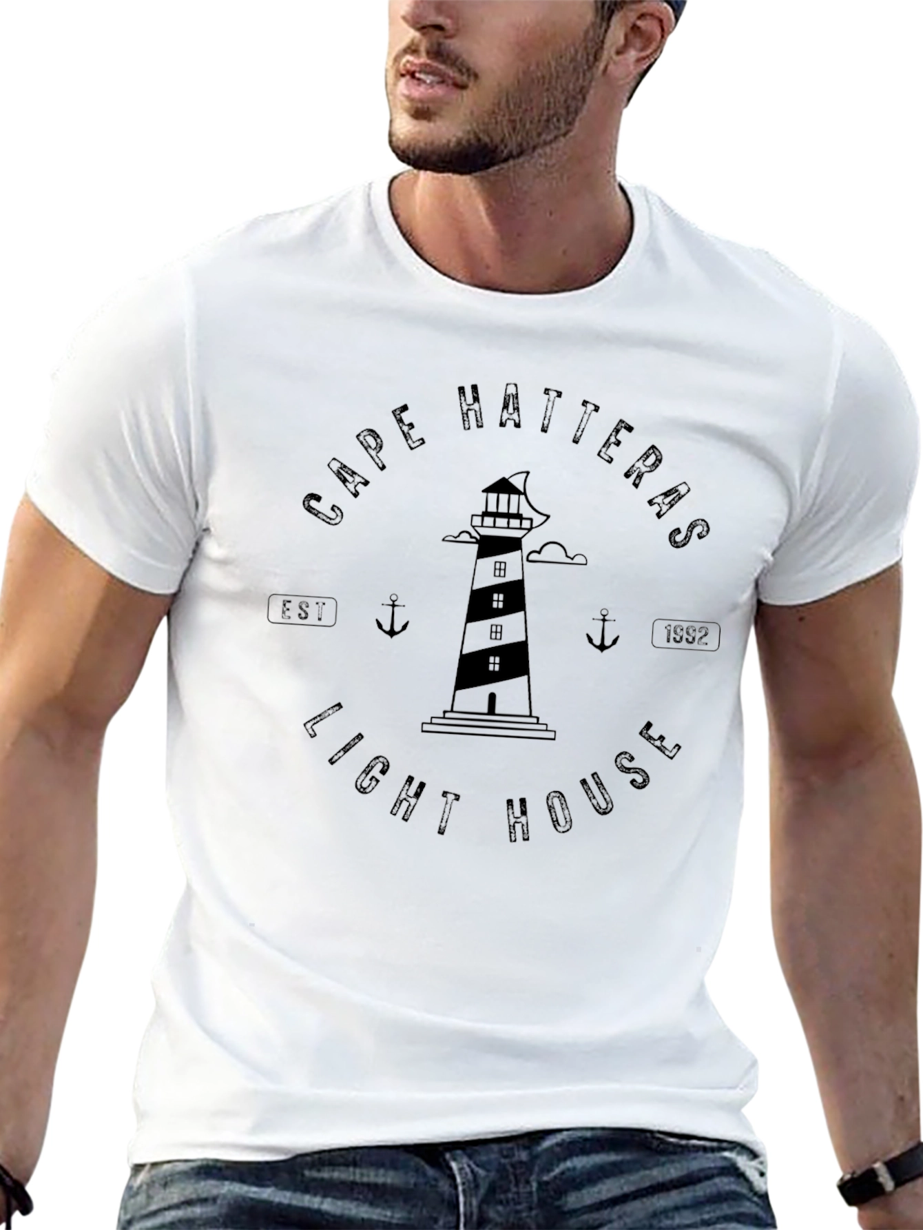 Cape Hatteras Lighthouse Graphic Tee - Black