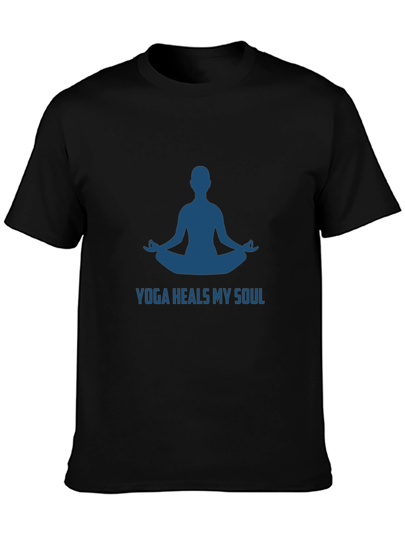 Yoga Heals My Soul Black T-Shirt
