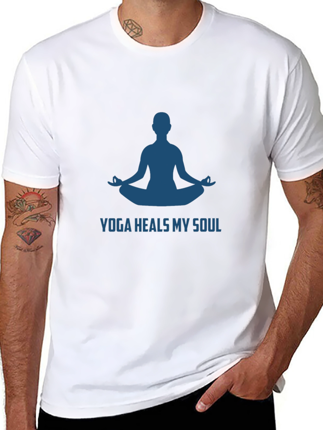Yoga Heals My Soul Black T-Shirt