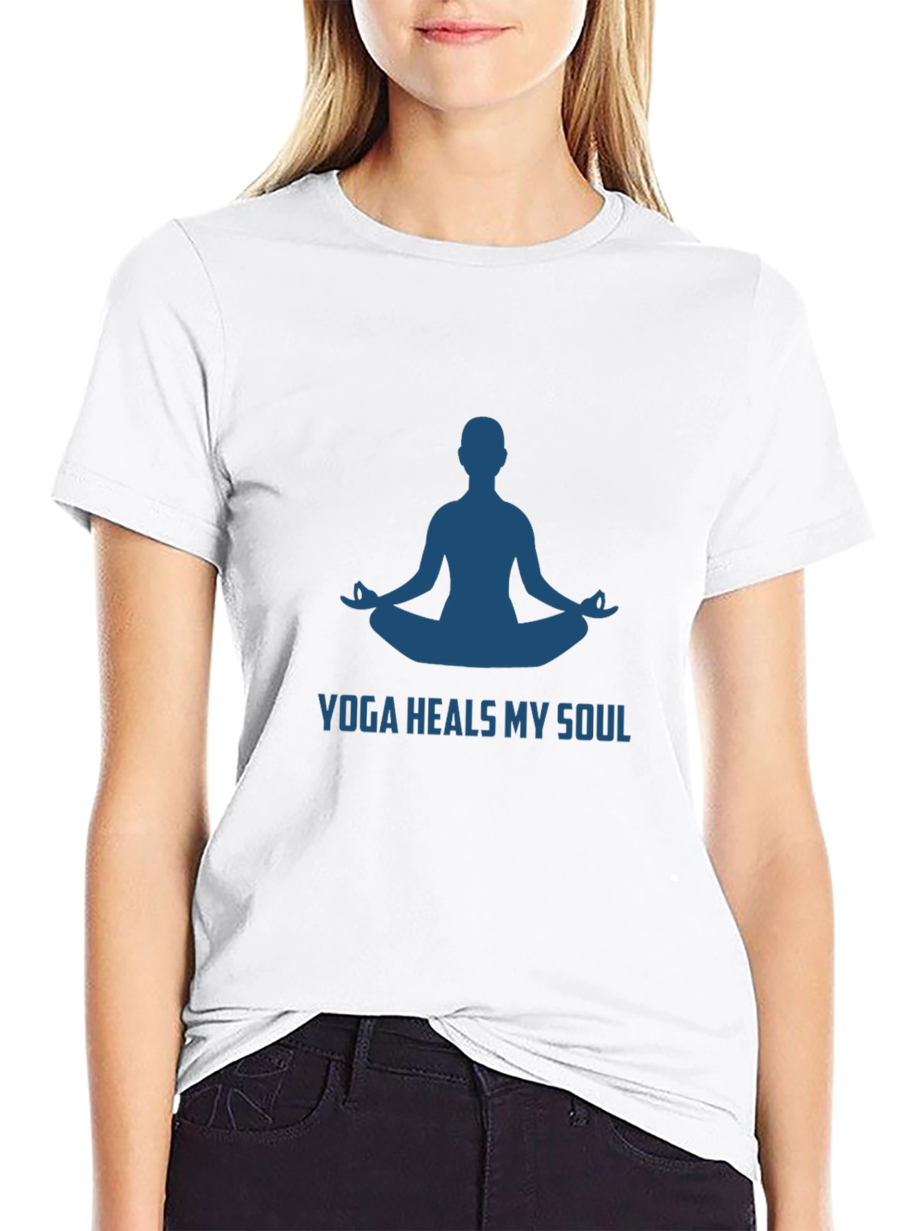 Yoga Heals My Soul Black T-Shirt