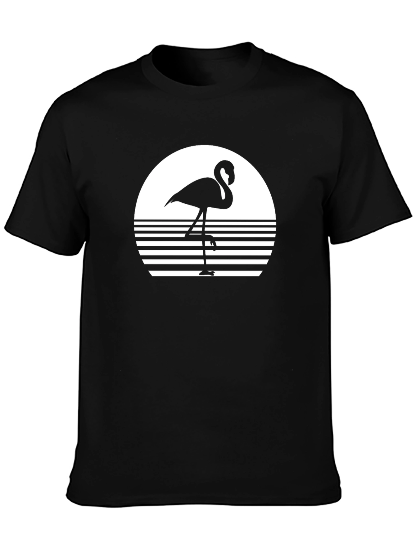 Black Flamingo Silhouette T-Shirt