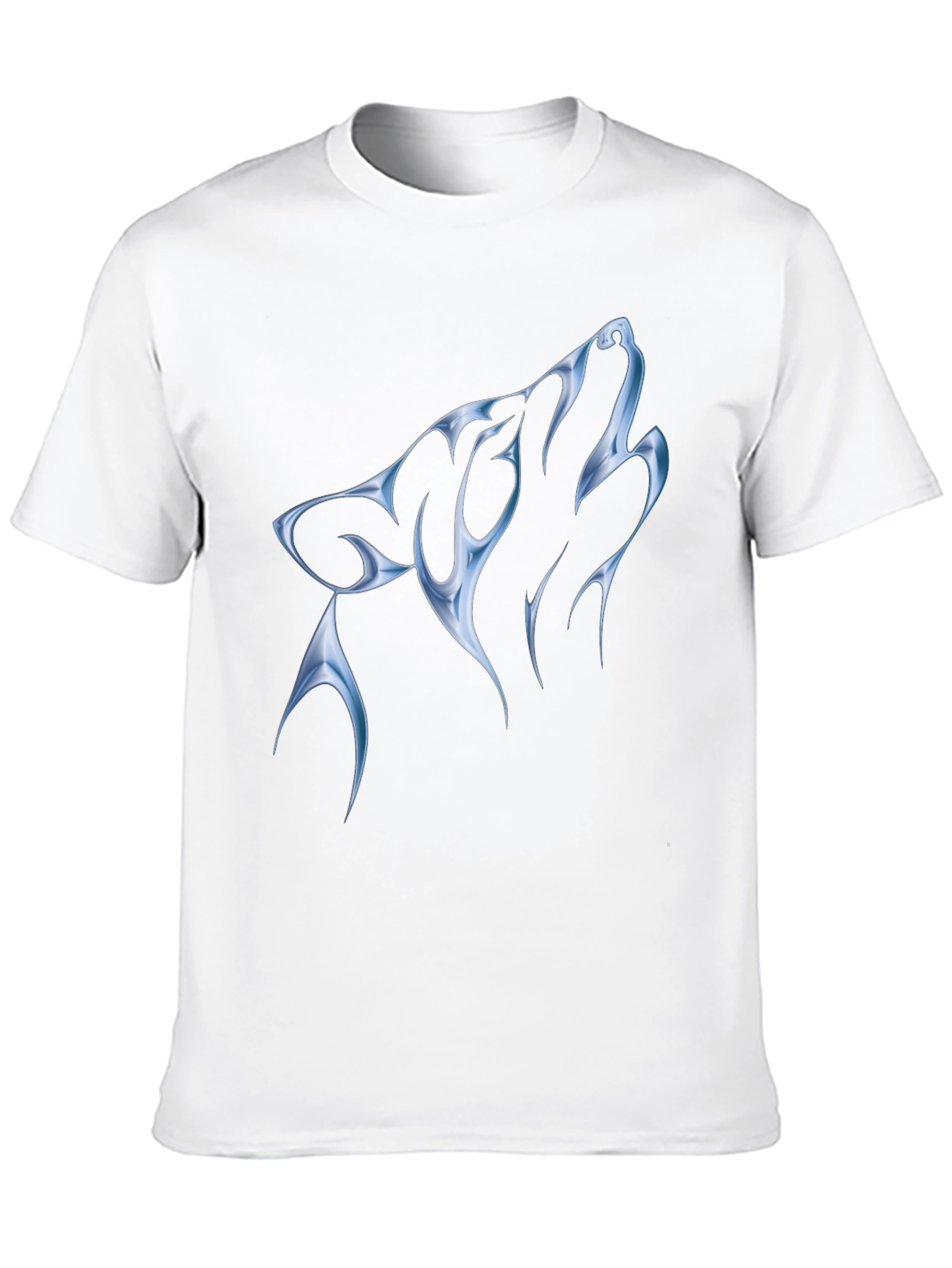 Wolf Graphic Print Black T-Shirt