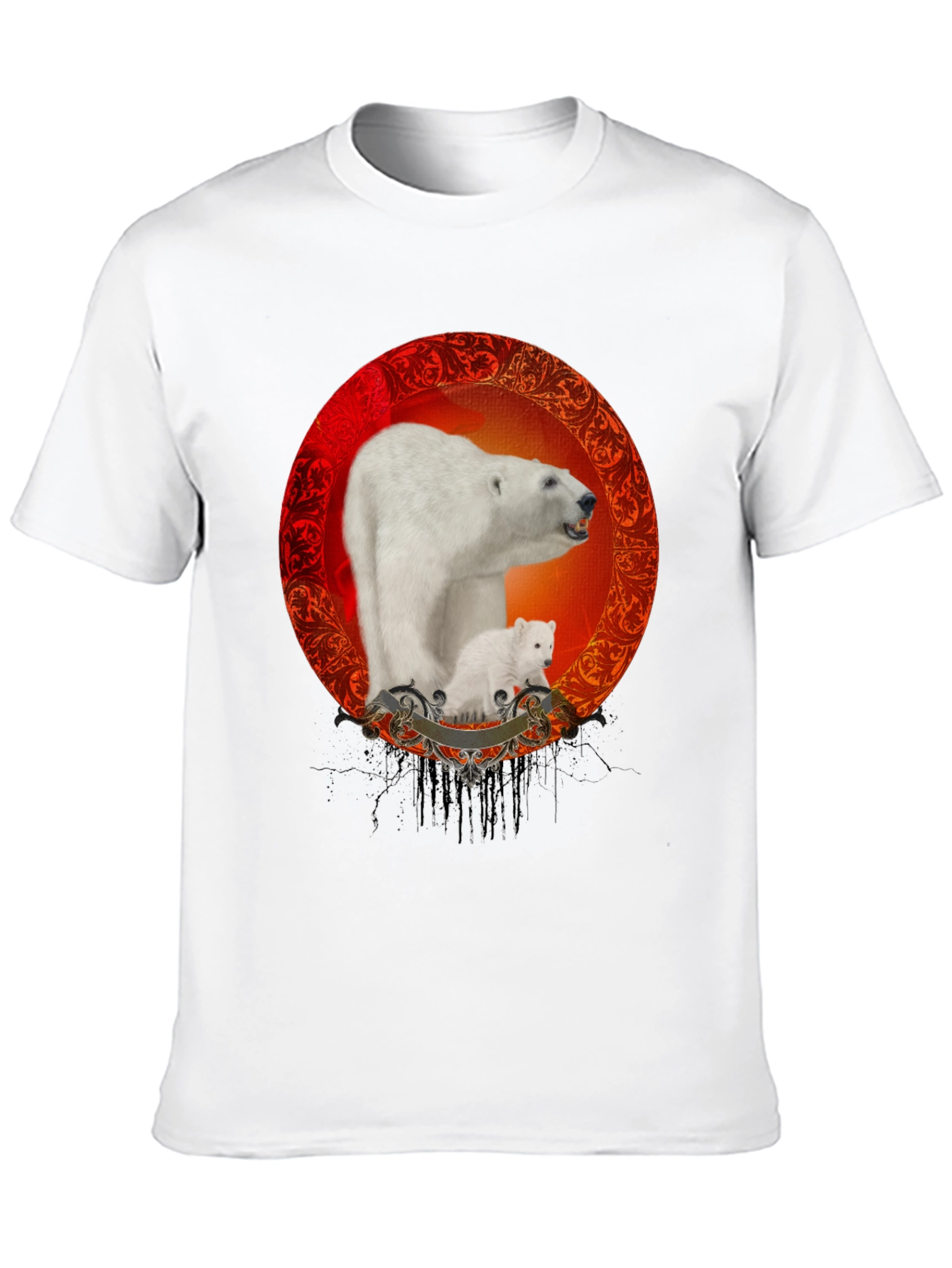 Polar Bear Graphic Tee - Classic Black