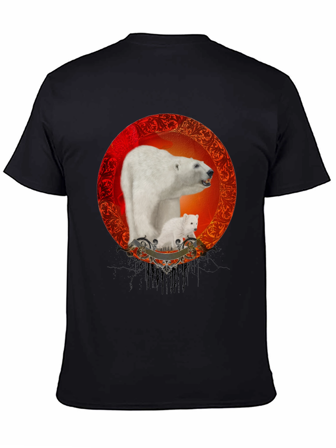Polar Bear Graphic Tee - Classic Black