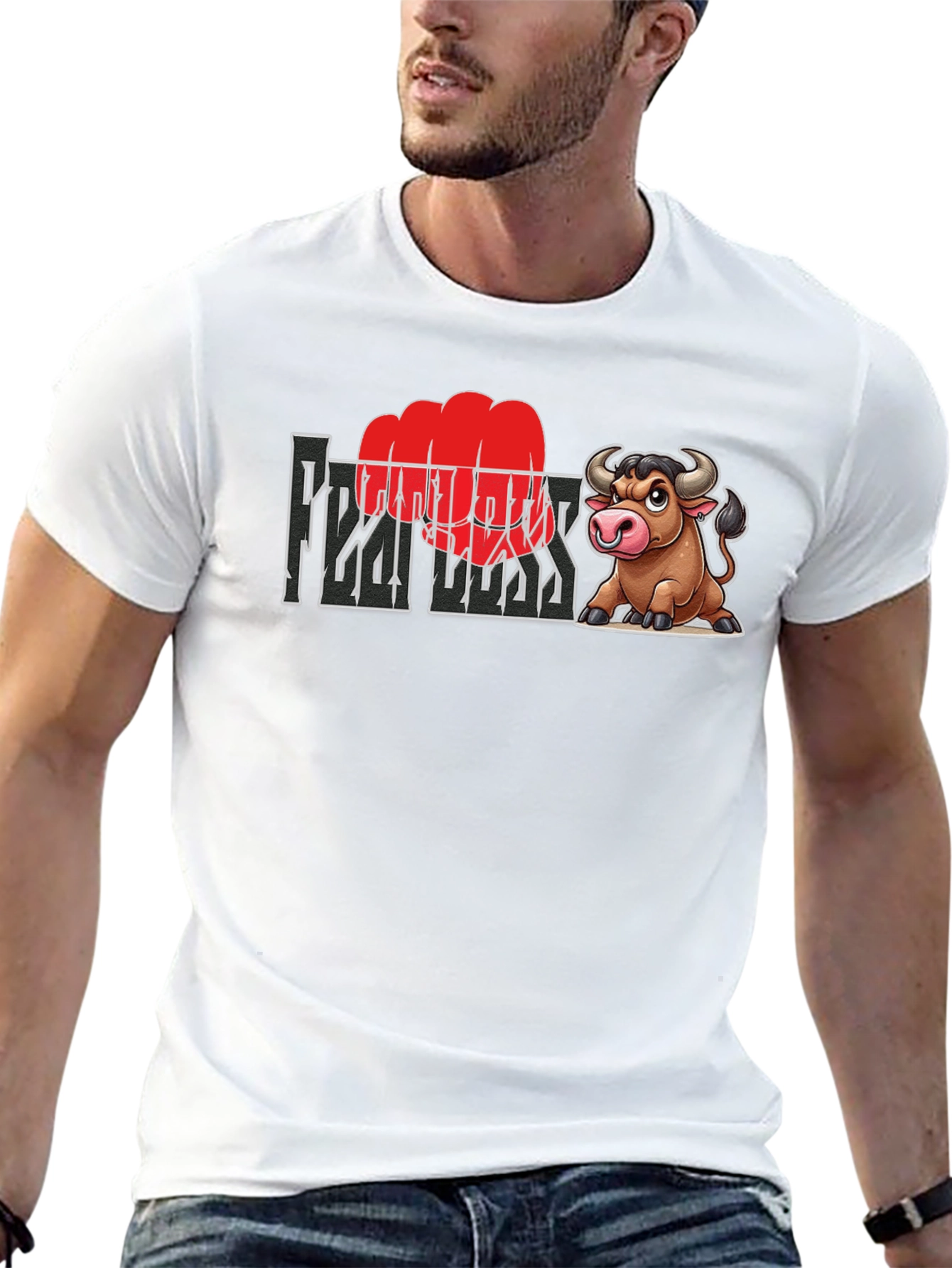Fearless Bull Graphic Tee - Bold & Unique Design