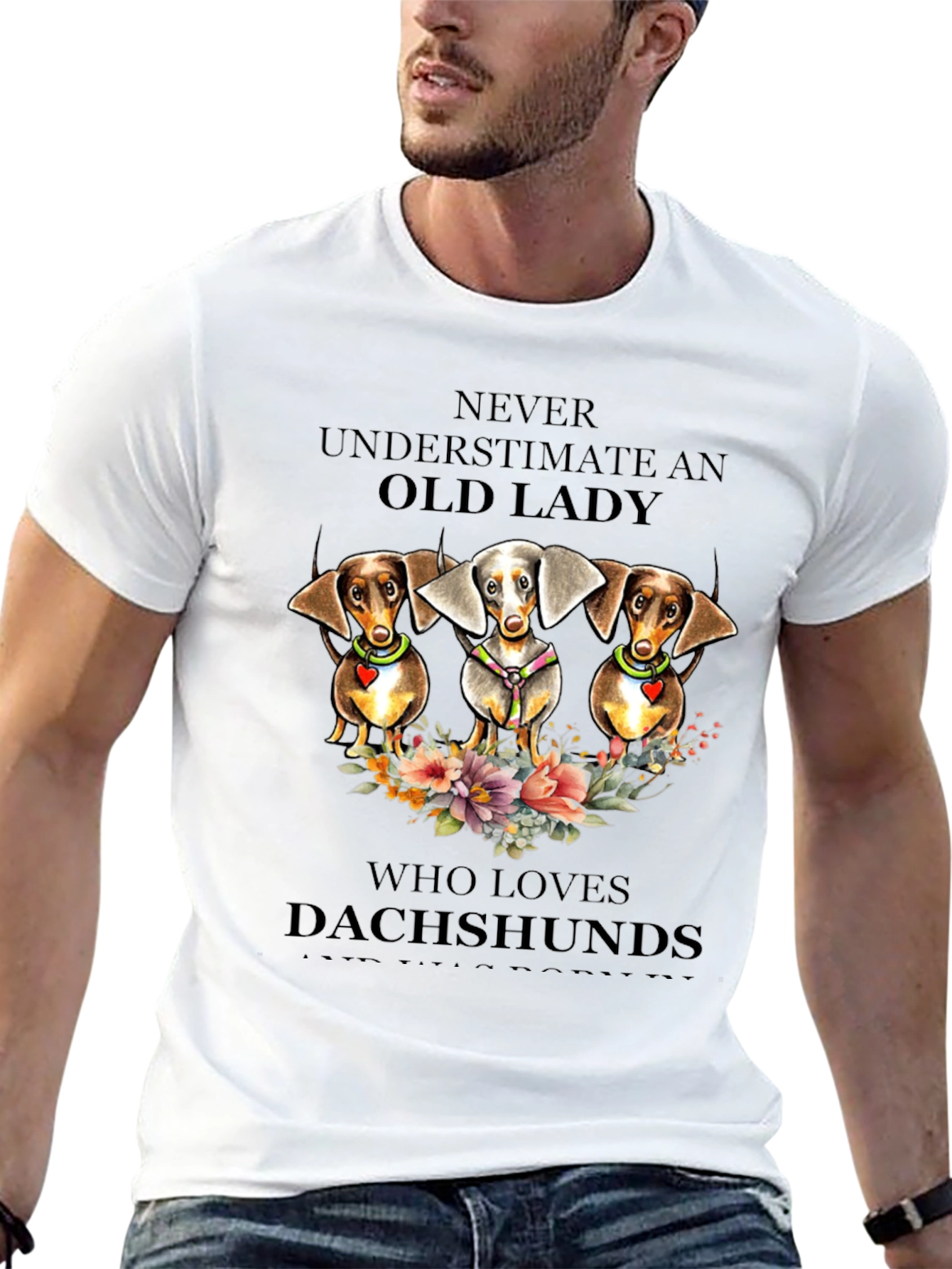 Dachshund Lover T-Shirt - Never Underestimate an Old Lady