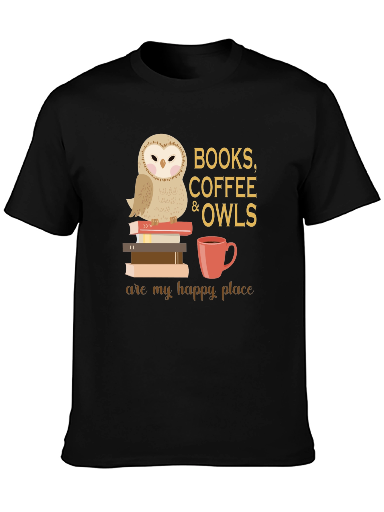 Books Coffee Owls T-Shirt