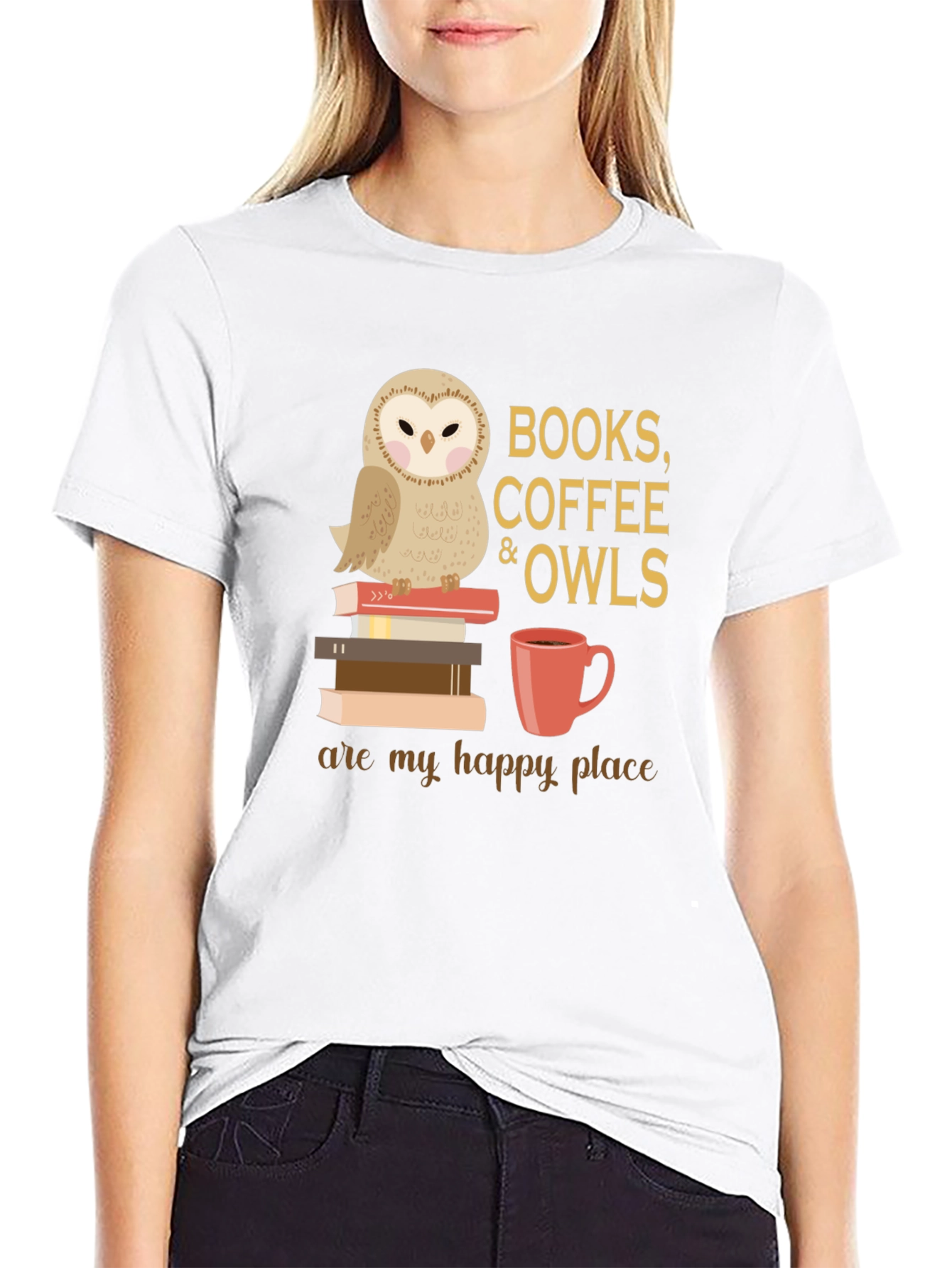 Books Coffee Owls T-Shirt