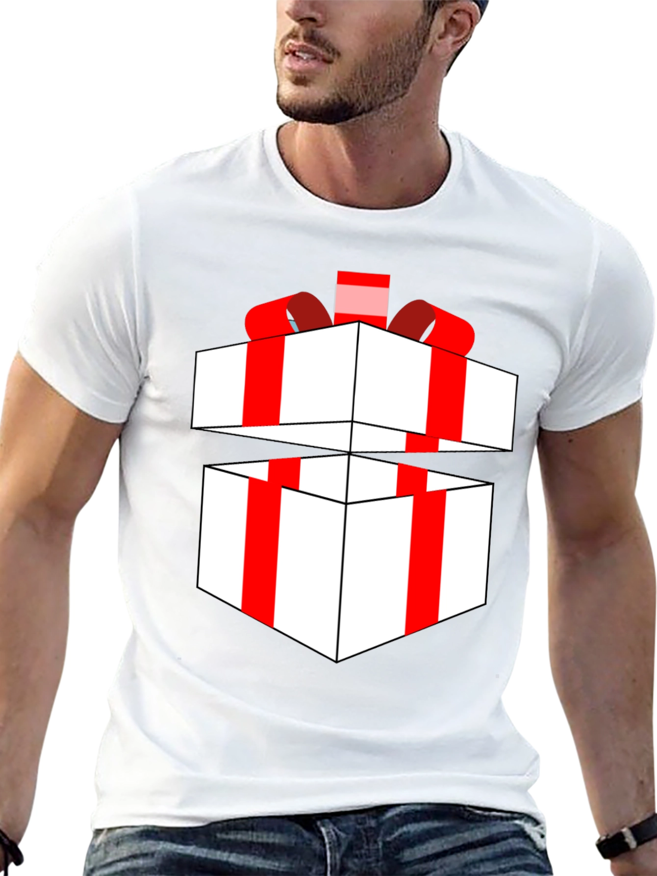 Festive Gift Box T-Shirt - Holiday Apparel