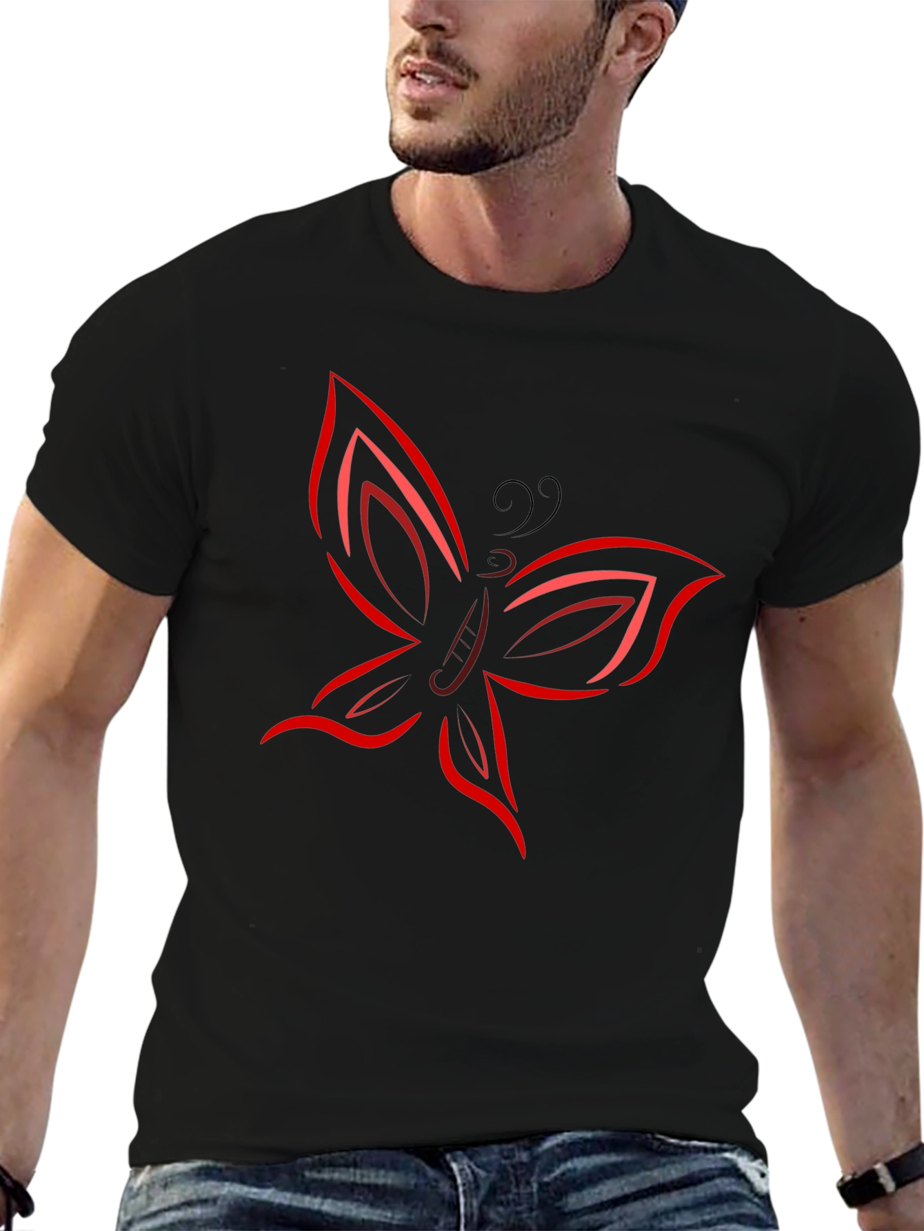 Butterfly Graphic Tee - Black