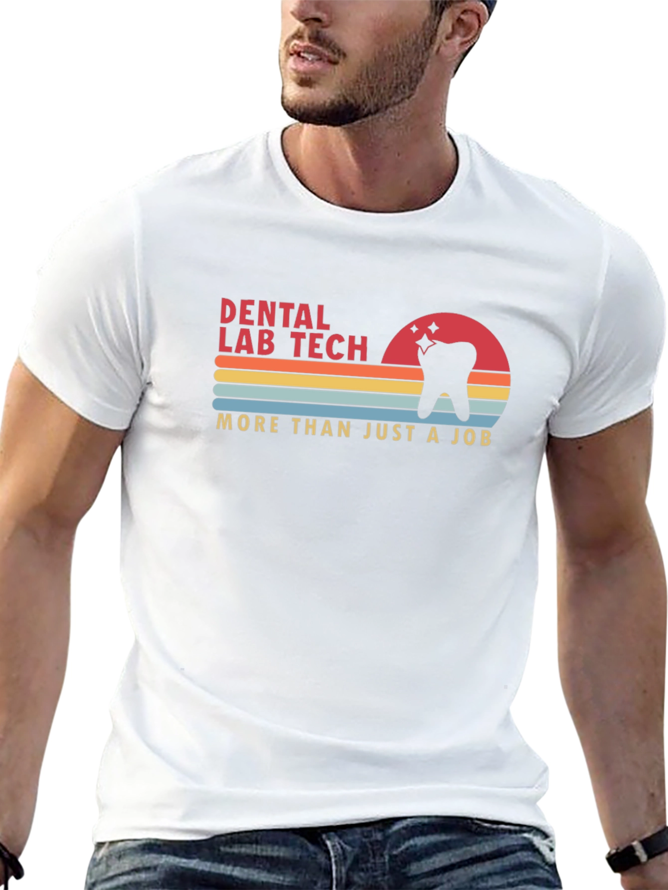 Dental Lab Tech T-Shirt Retro Design Comfortable Fit
