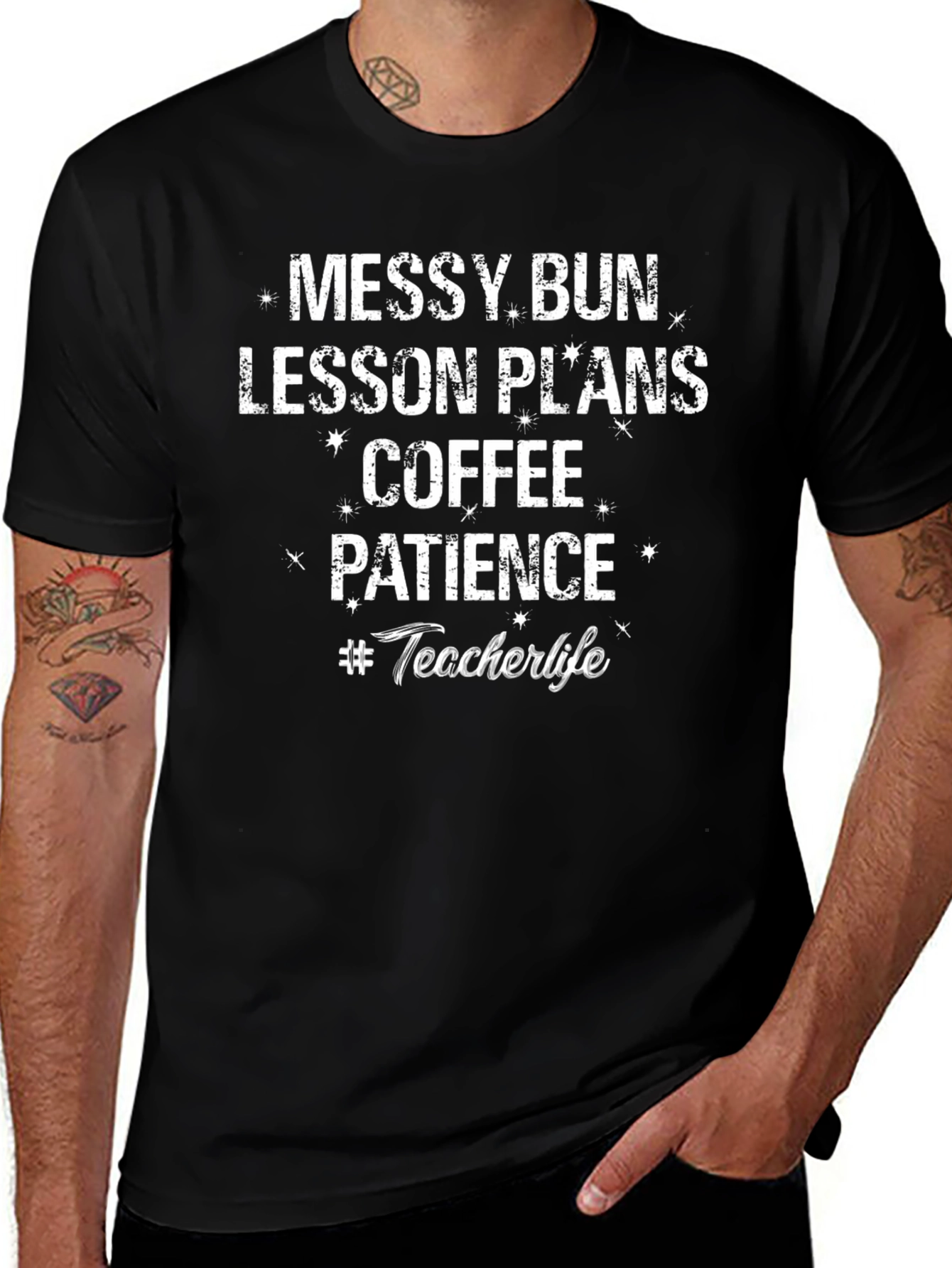 Messy Bun Teacher Life Tee