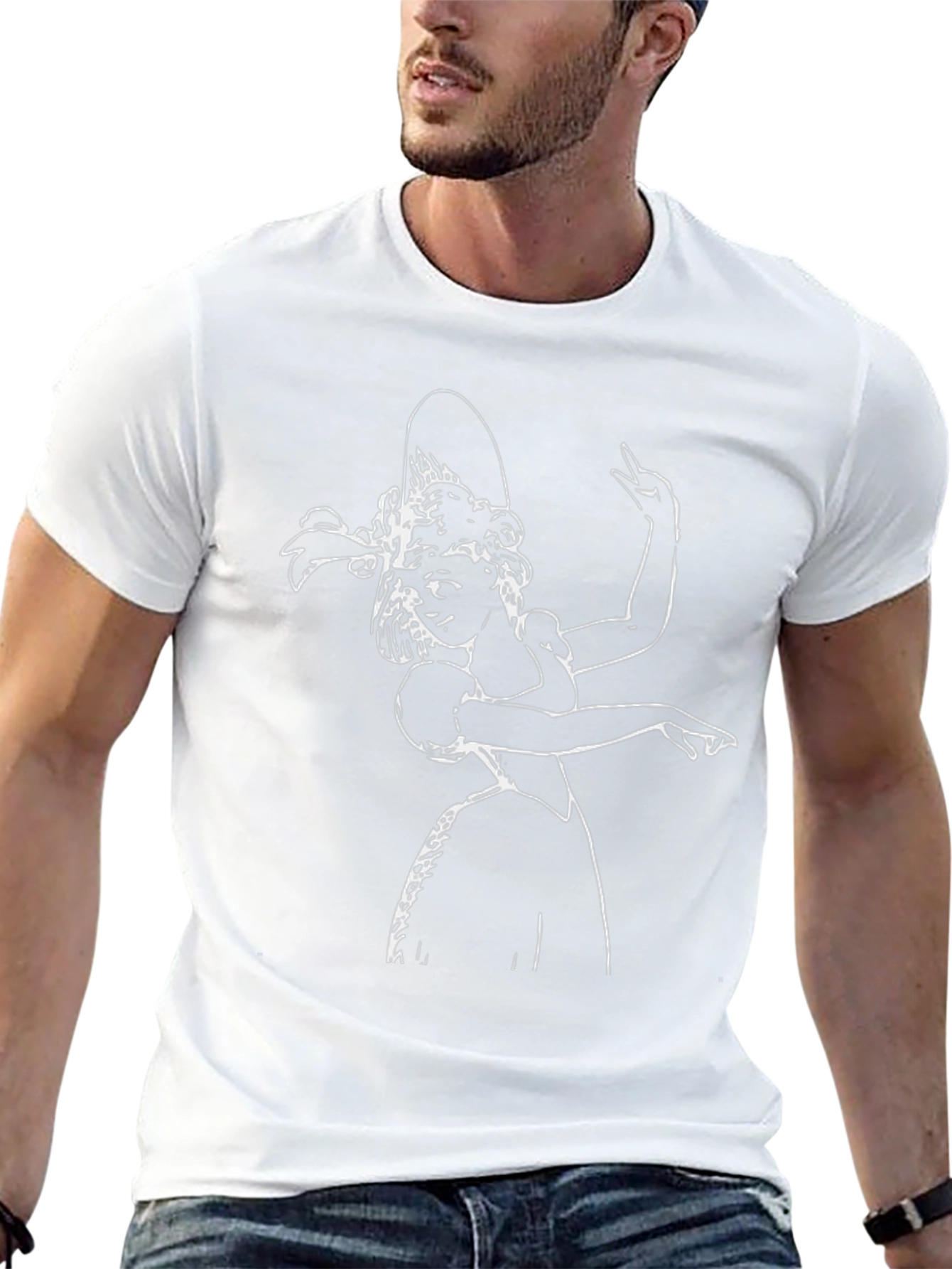 Elegant Woman Graphic Tee - Black