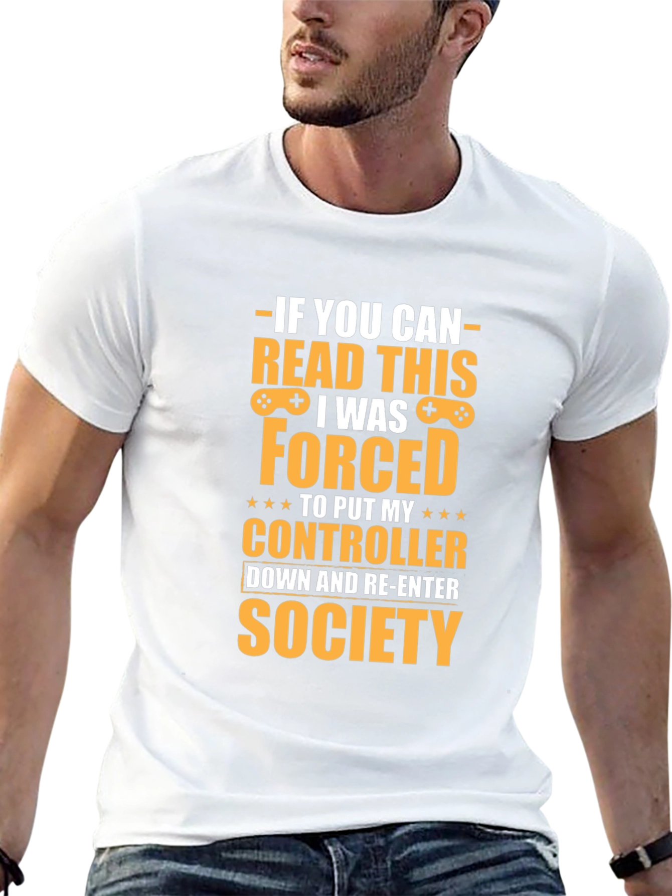 Gamer T-Shirt: Forced to Re-Enter Society Tee