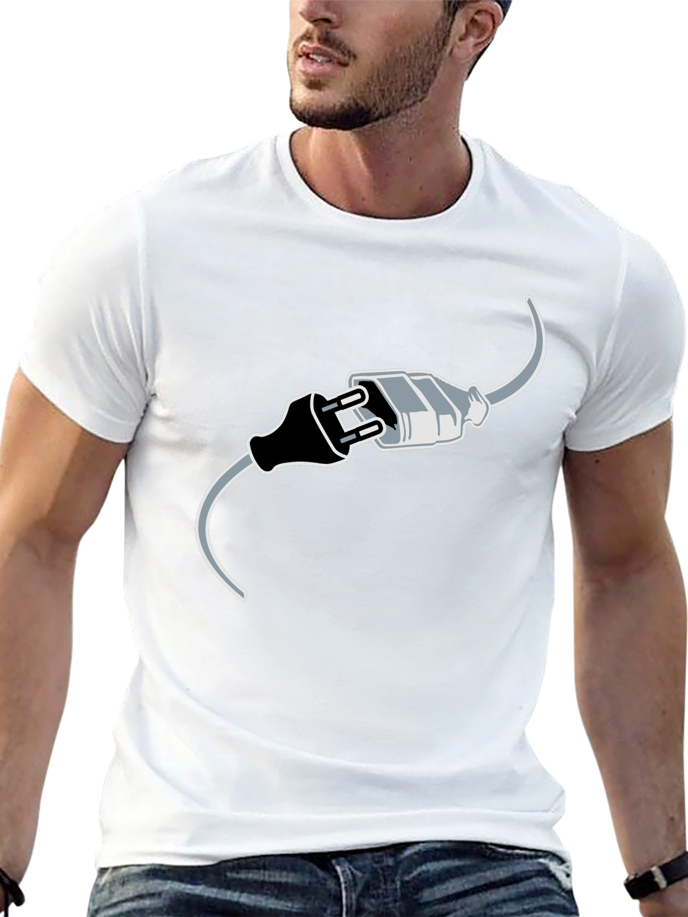 Connected Humor Graphic Tee - Funny Black T-Shirt
