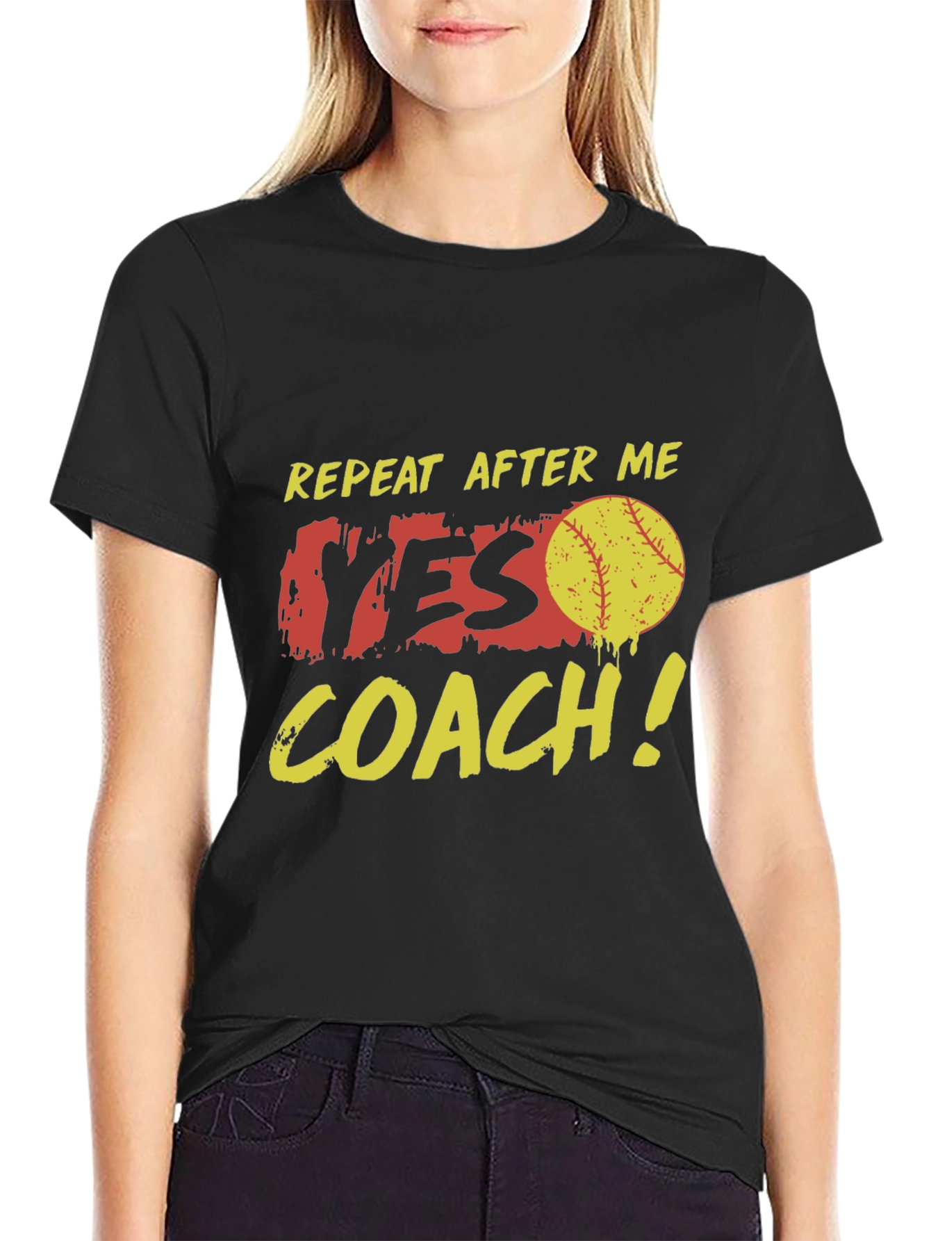 Yes Coach! Graphic Tee - Baseball Fan T-Shirt