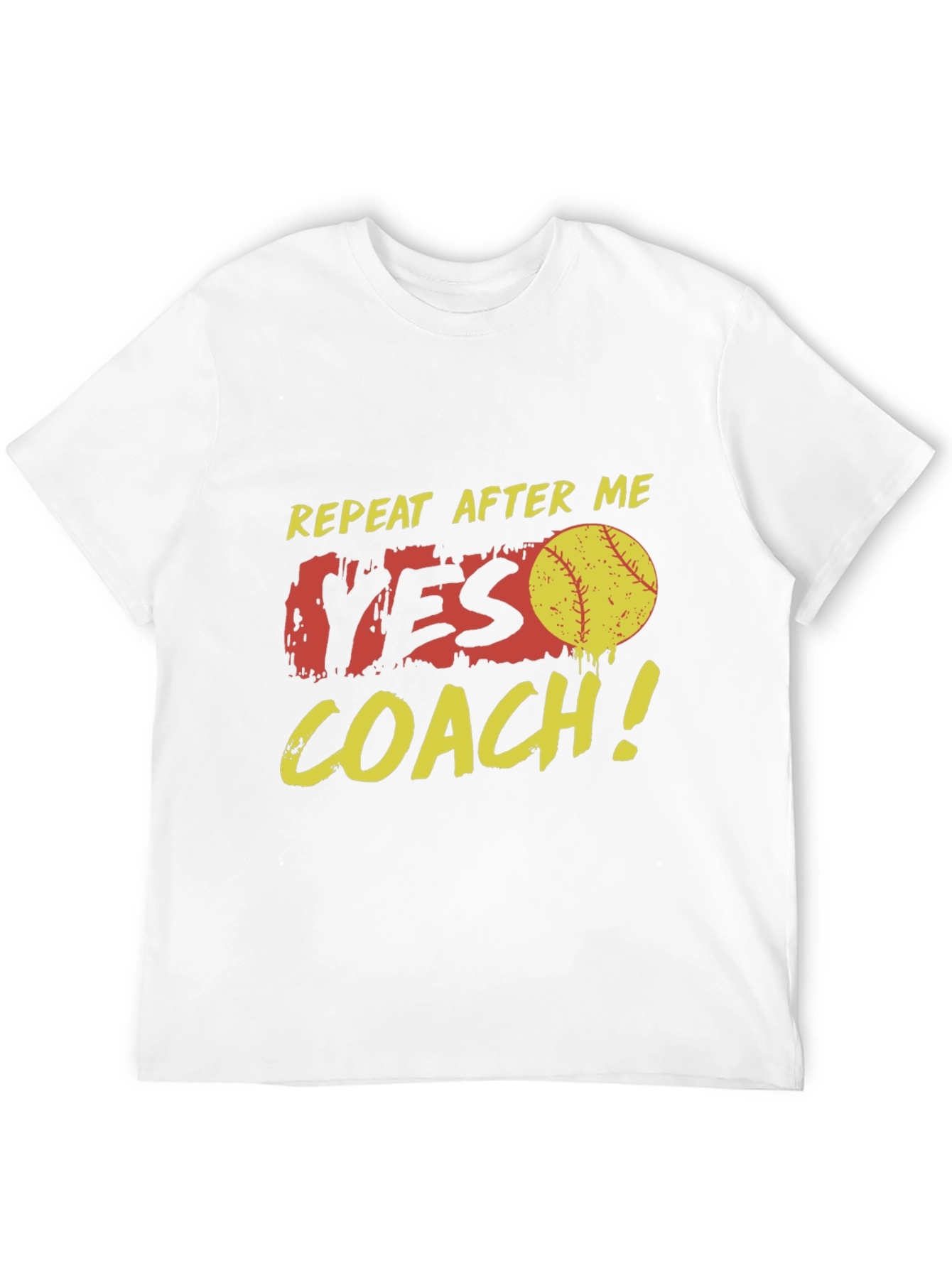 Yes Coach! Graphic Tee - Baseball Fan T-Shirt
