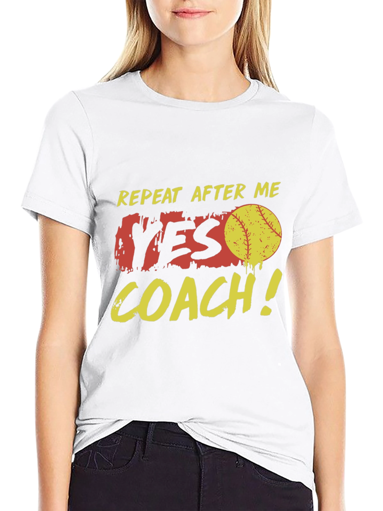 Yes Coach! Graphic Tee - Baseball Fan T-Shirt