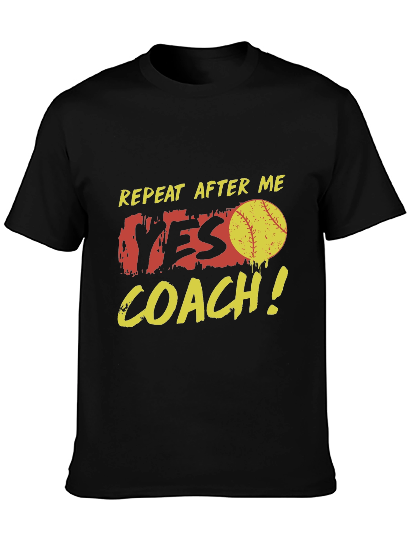 Yes Coach! Graphic Tee - Baseball Fan T-Shirt