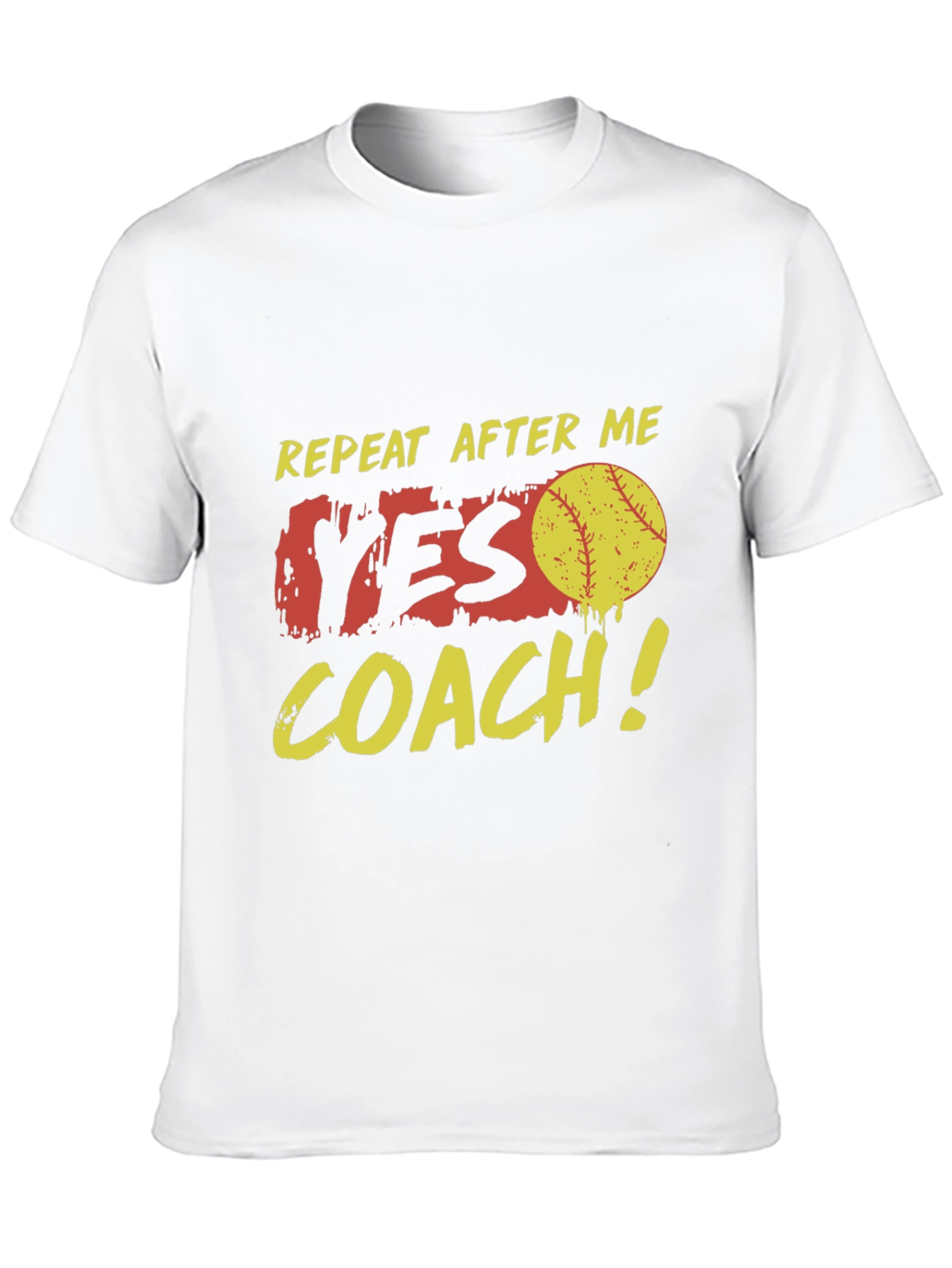 Yes Coach! Graphic Tee - Baseball Fan T-Shirt