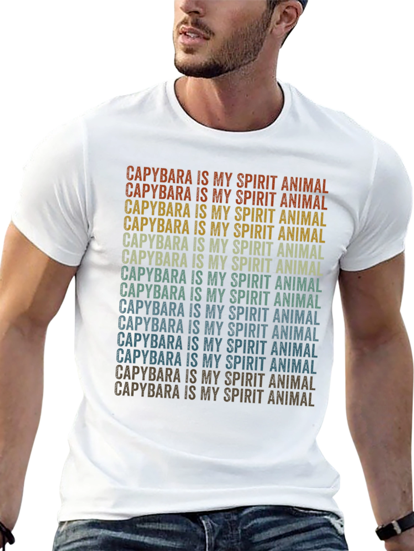 Capybara Spirit Animal T-Shirt - Retro Design