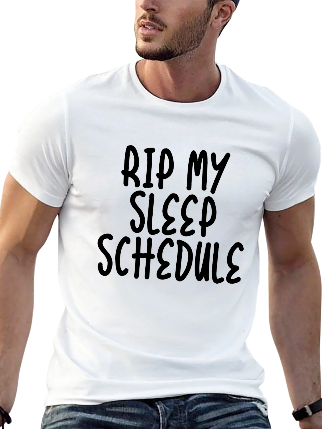 RIP My Sleep Schedule Black Graphic Tee
