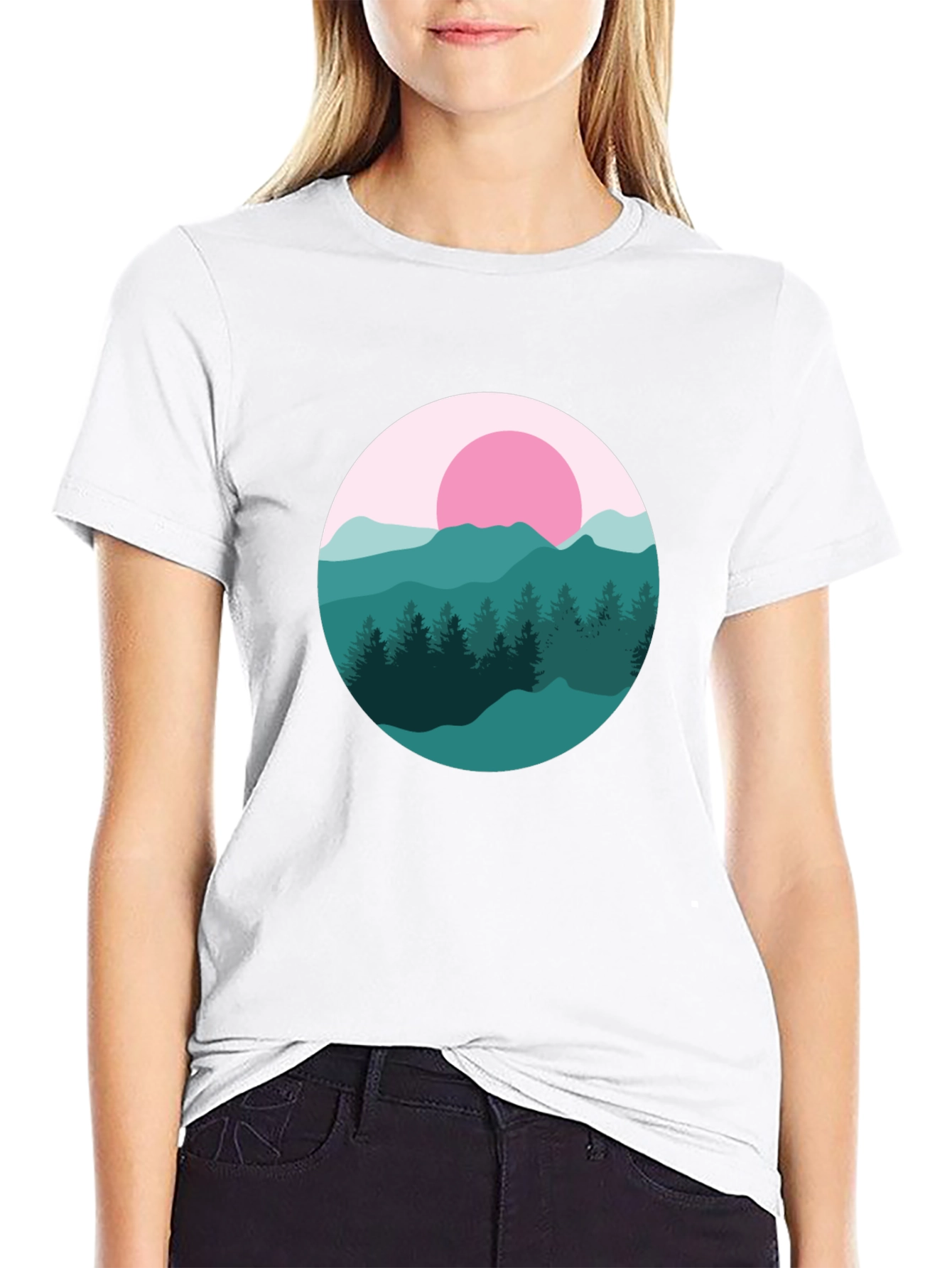 Mountain Sunset Graphic Tee - Stylish Comfort