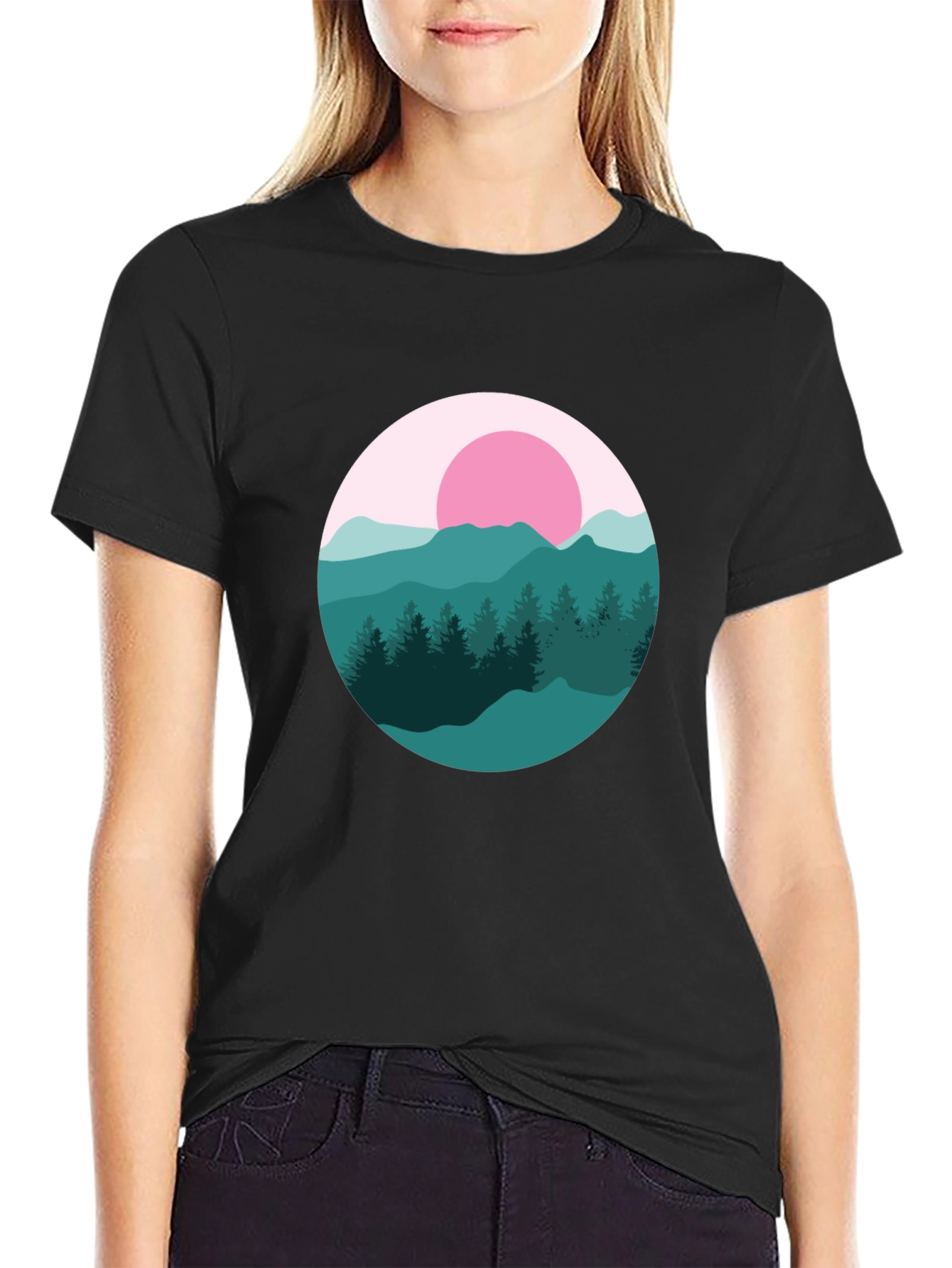 Mountain Sunset Graphic Tee - Stylish Comfort