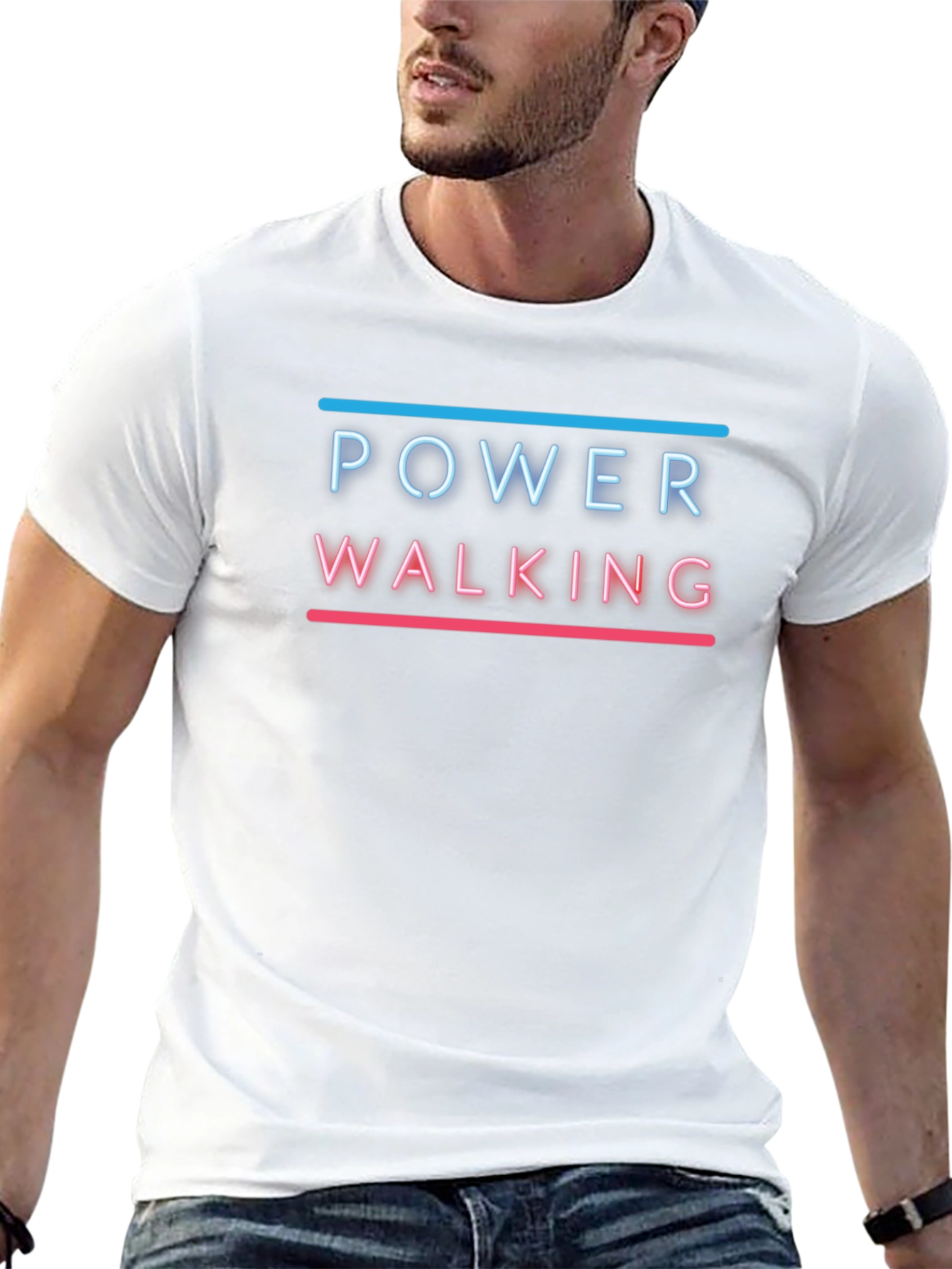 Power Walking Graphic T-Shirt - Black