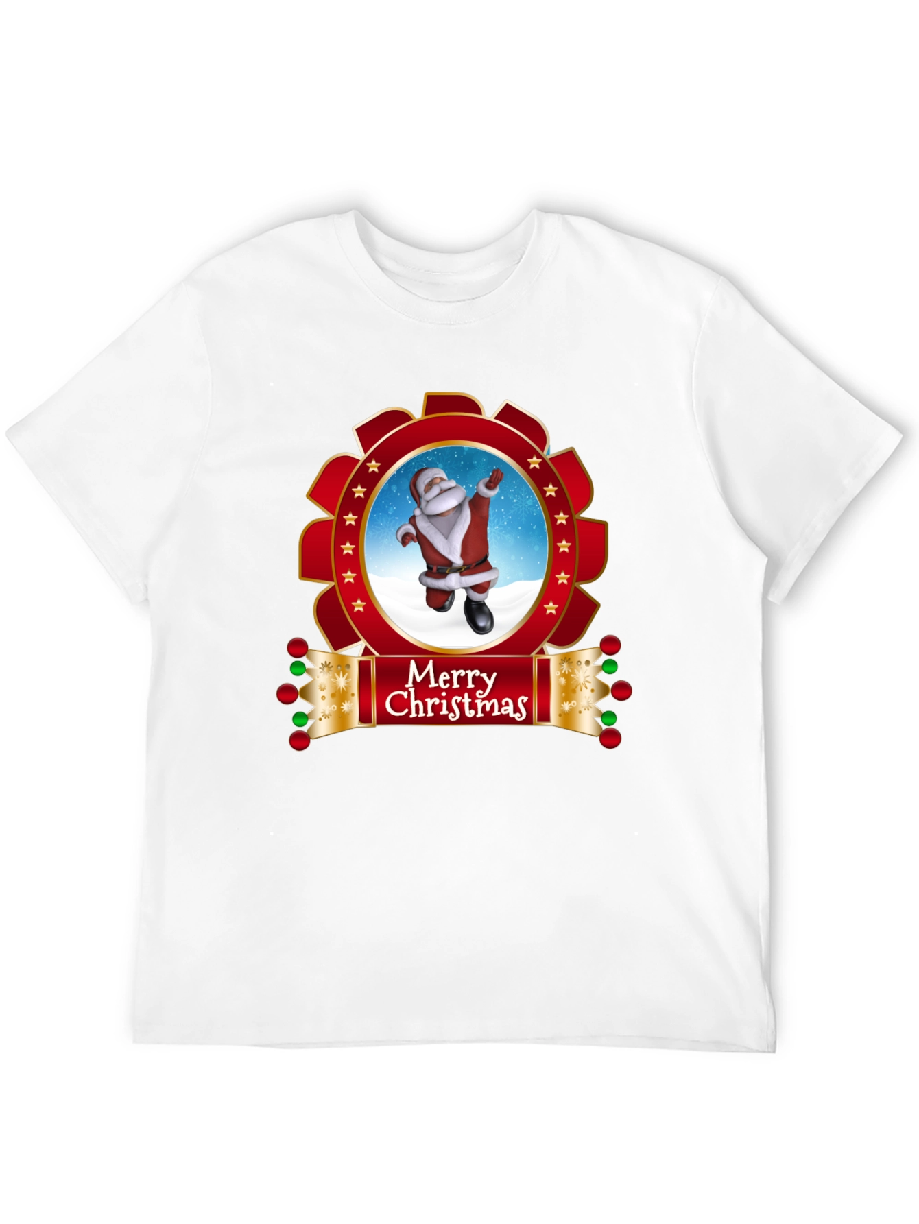 Merry Christmas Santa Black T-Shirt