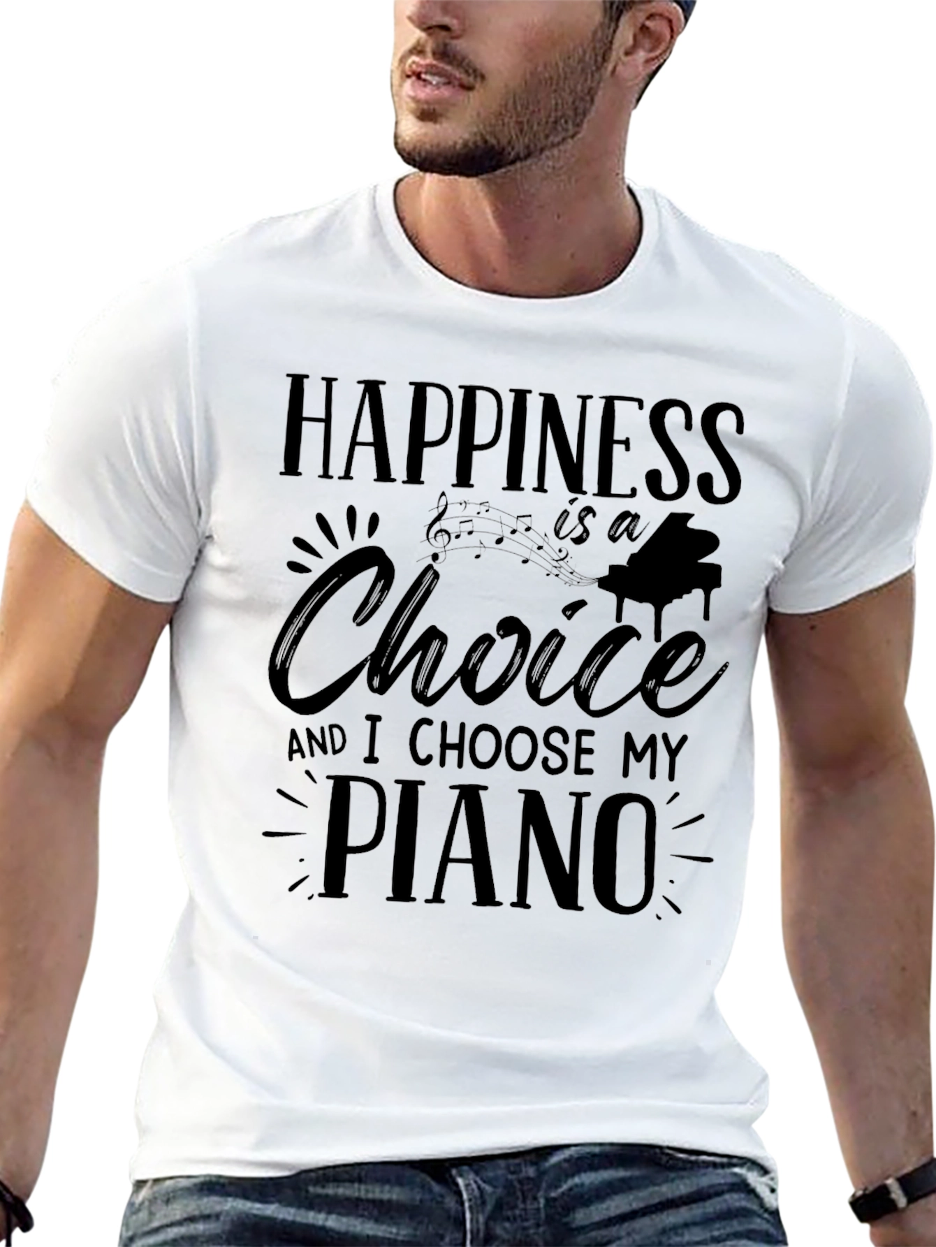 Happiness is a Choice Piano T-Shirt