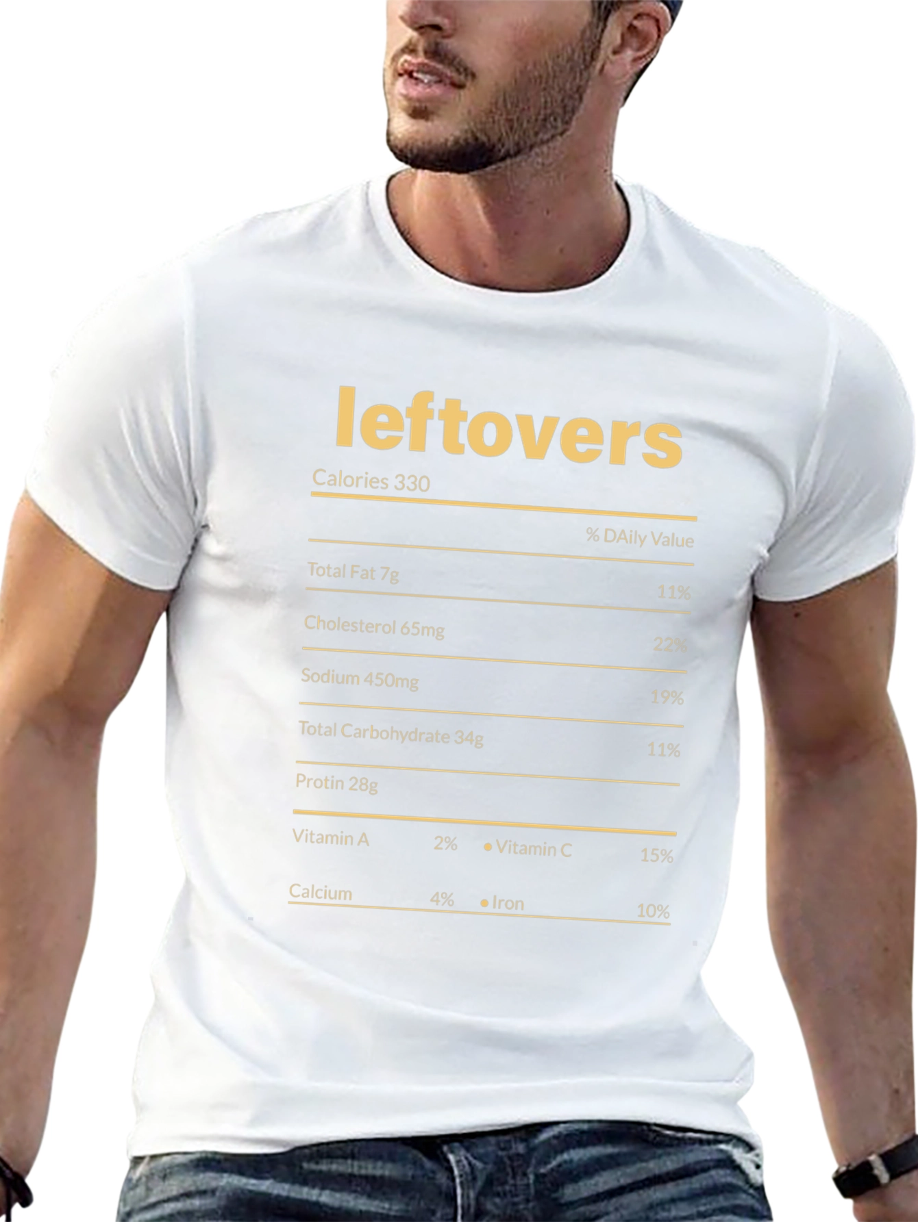 Leftovers Nutrition Facts T-Shirt - Funny Foodie Tee