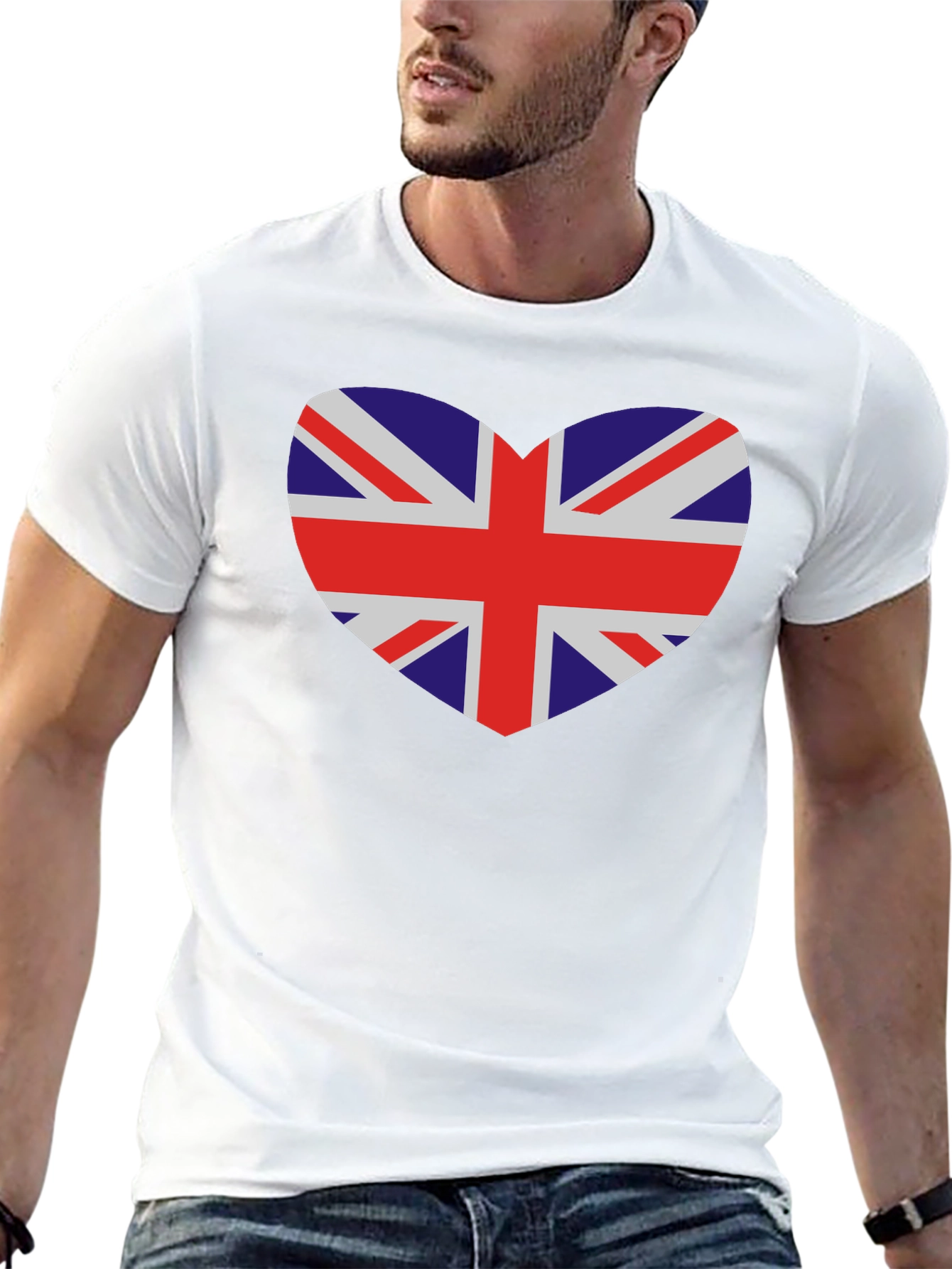 Union Jack Heart T-Shirt - Black