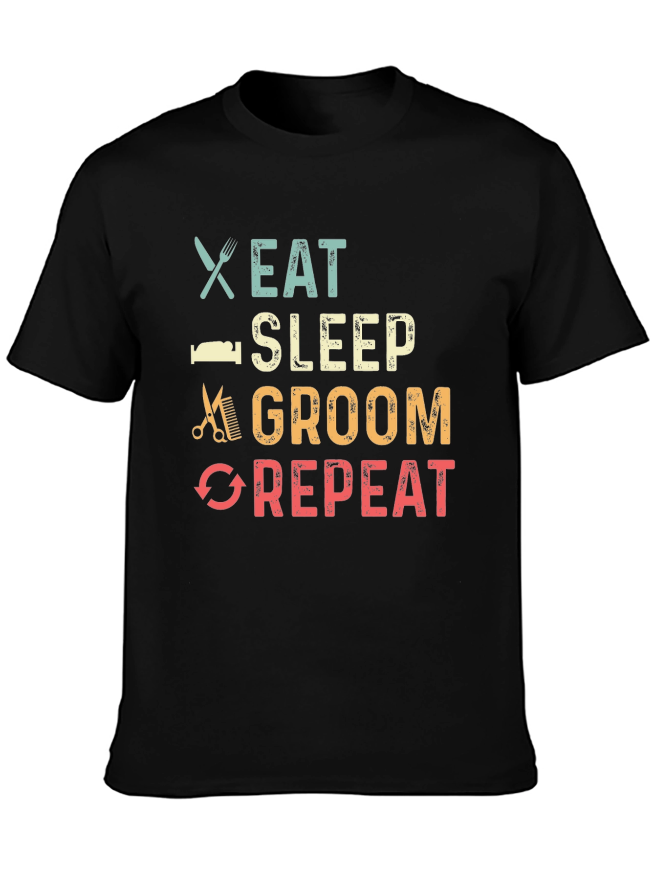 Eat Sleep Groom Repeat Graphic Tee