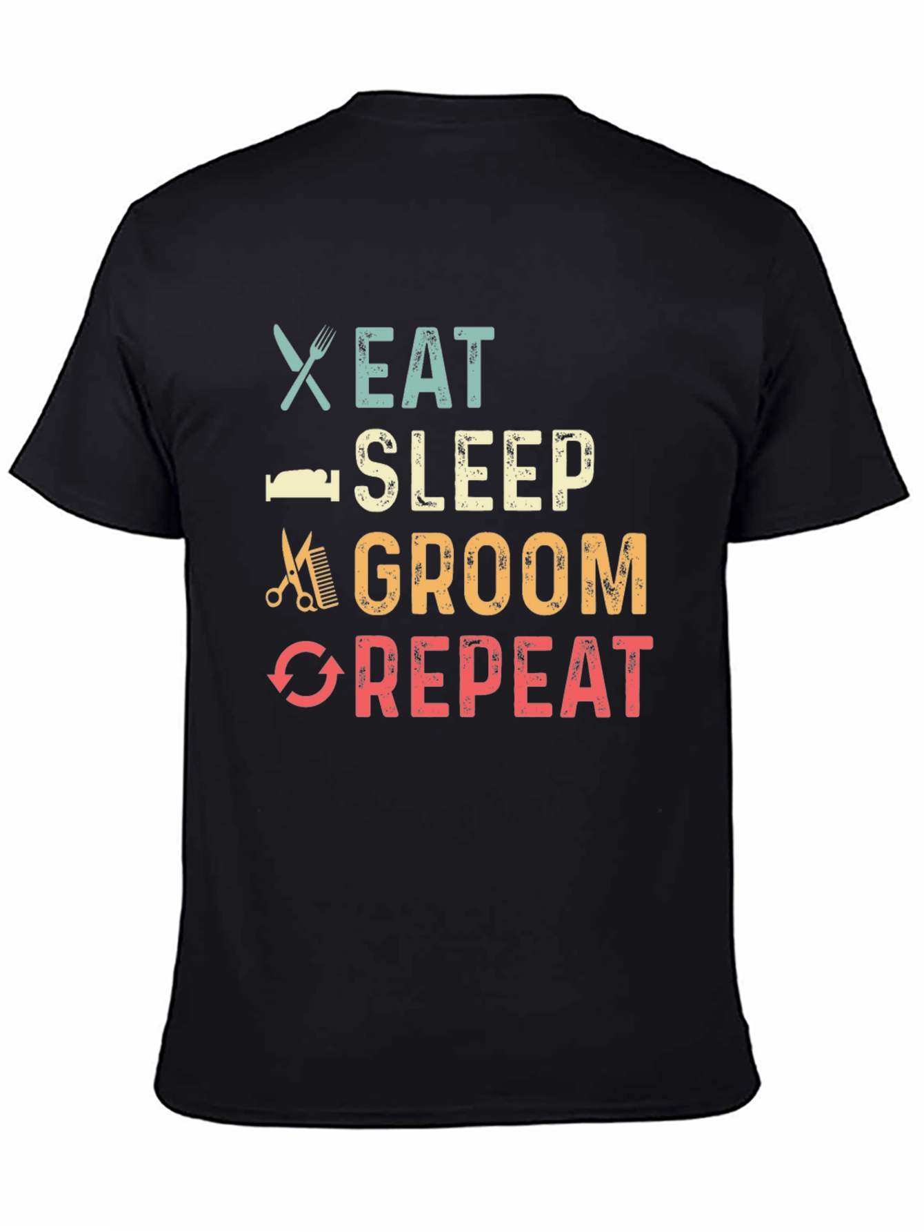 Eat Sleep Groom Repeat Graphic Tee