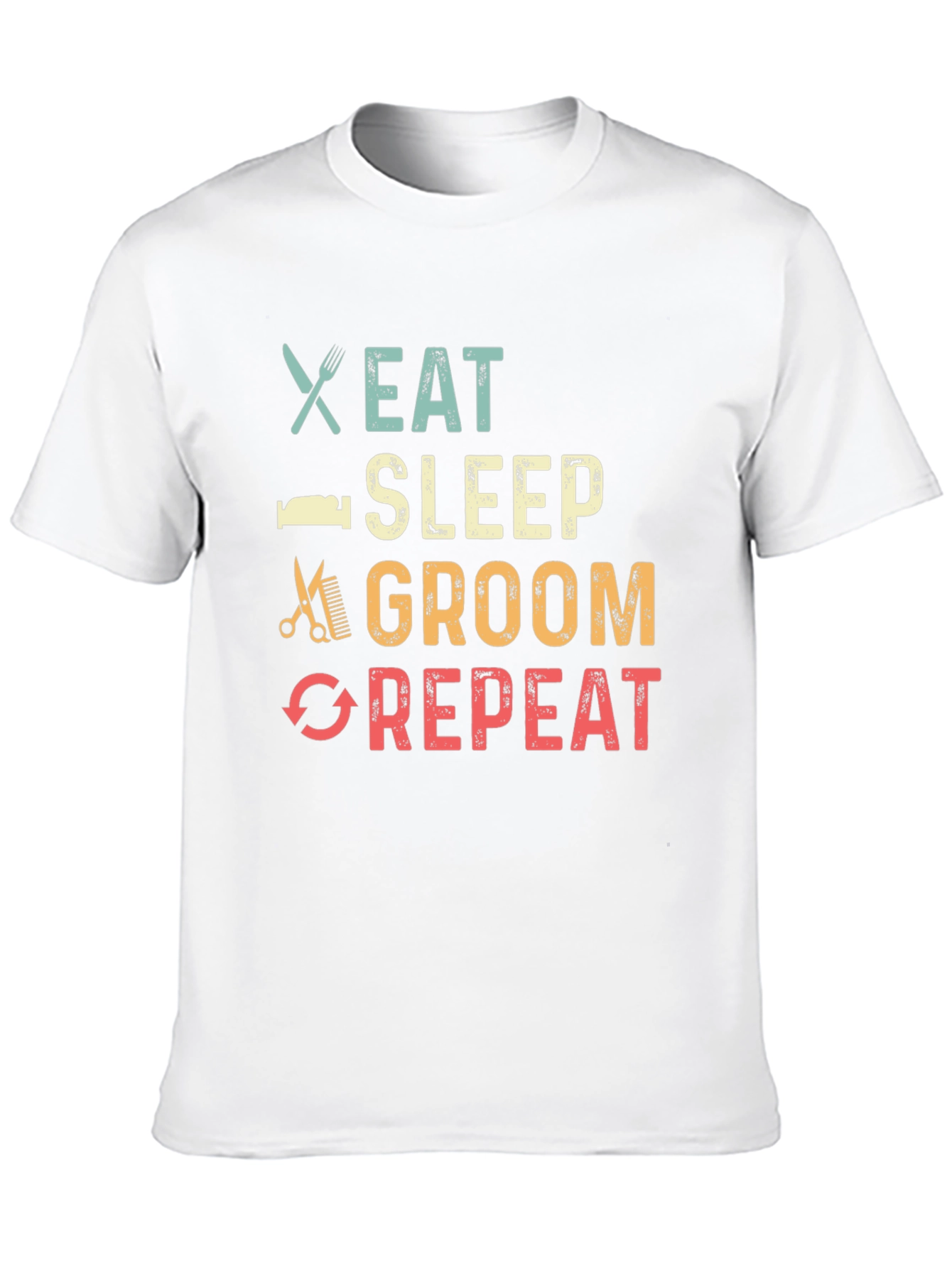Eat Sleep Groom Repeat Graphic Tee