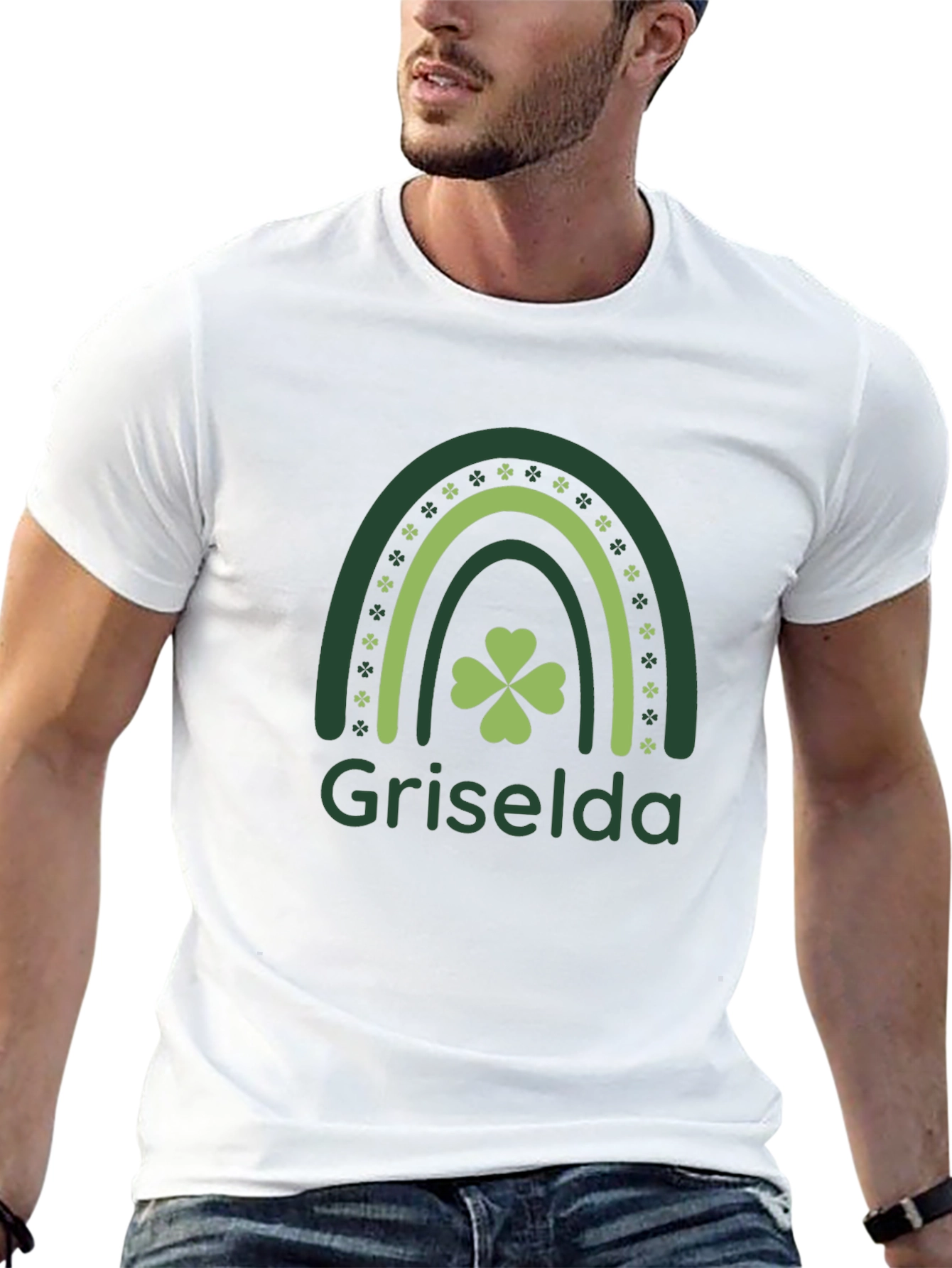 Griselda St. Patricks Day Clover Rainbow T-Shirt