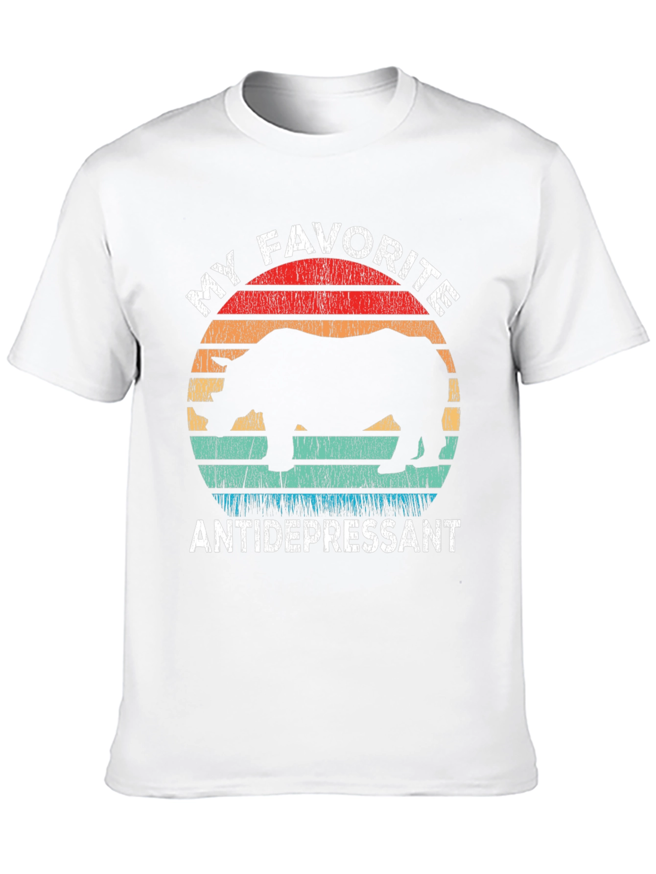 My Favorite Antidepressant Rhino Graphic T-Shirt