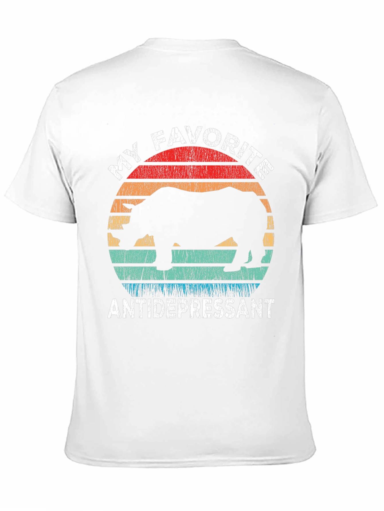 My Favorite Antidepressant Rhino Graphic T-Shirt