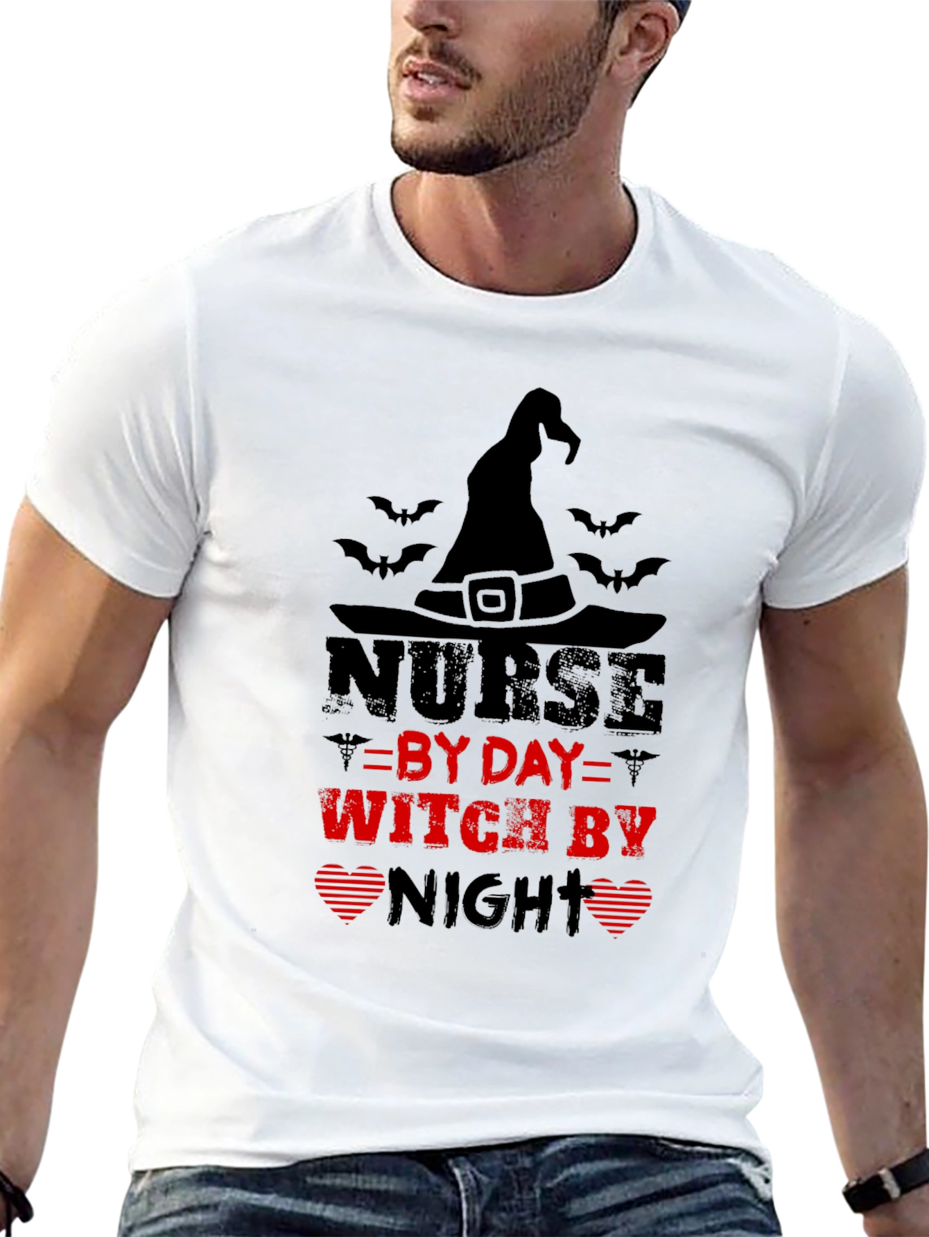 Nurse by Day Witch by Night Halloween T-Shirt