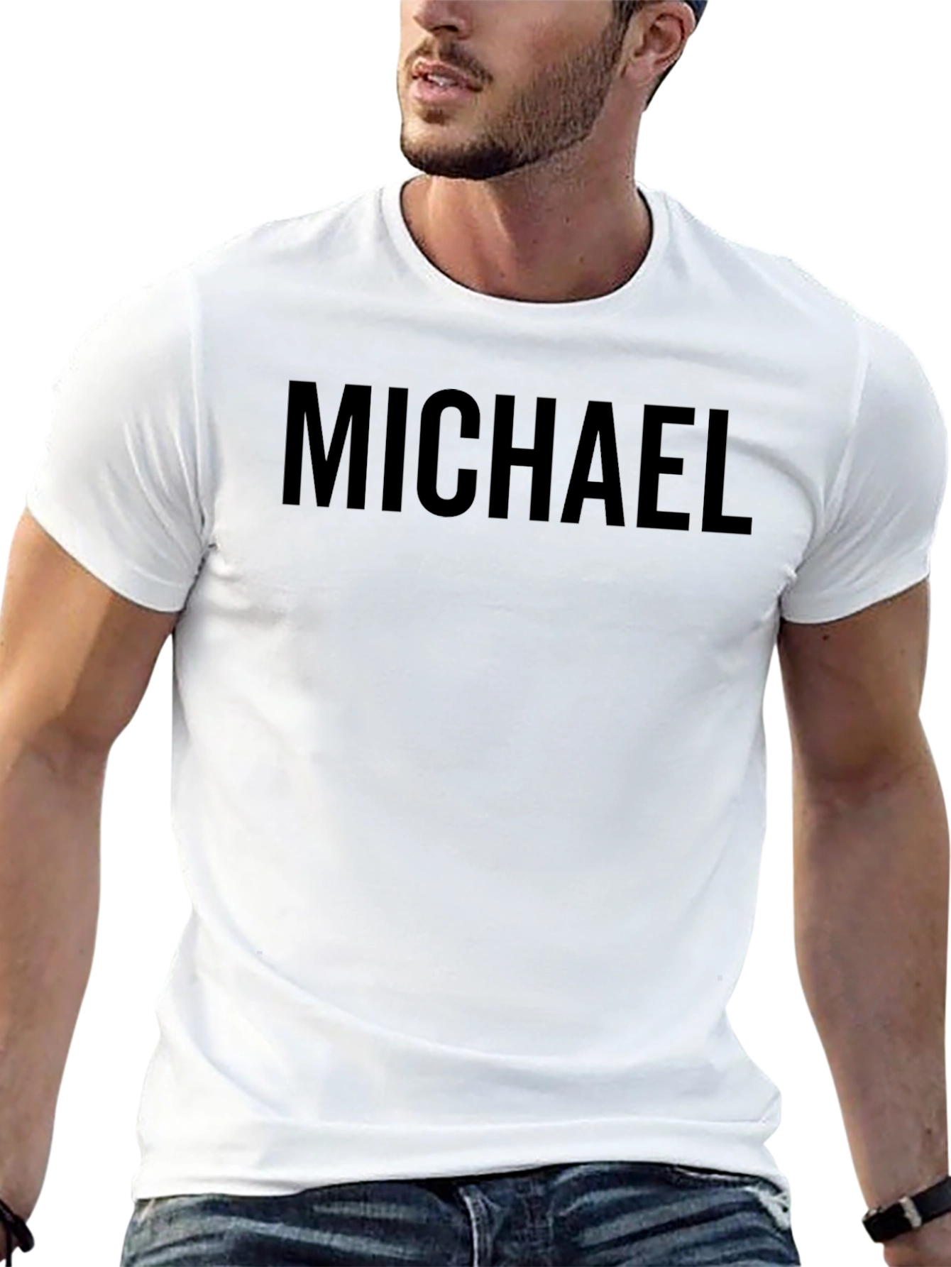 Michael Name T-Shirt - Classic Crew Neck Tee
