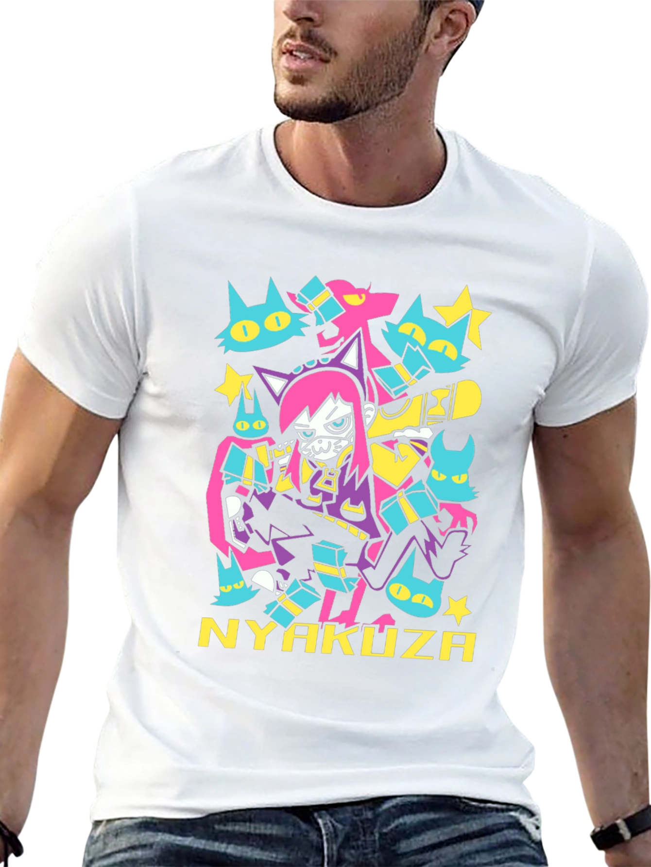 Nyakuza Cats Graphic Tee - Anime Inspired Streetwear
