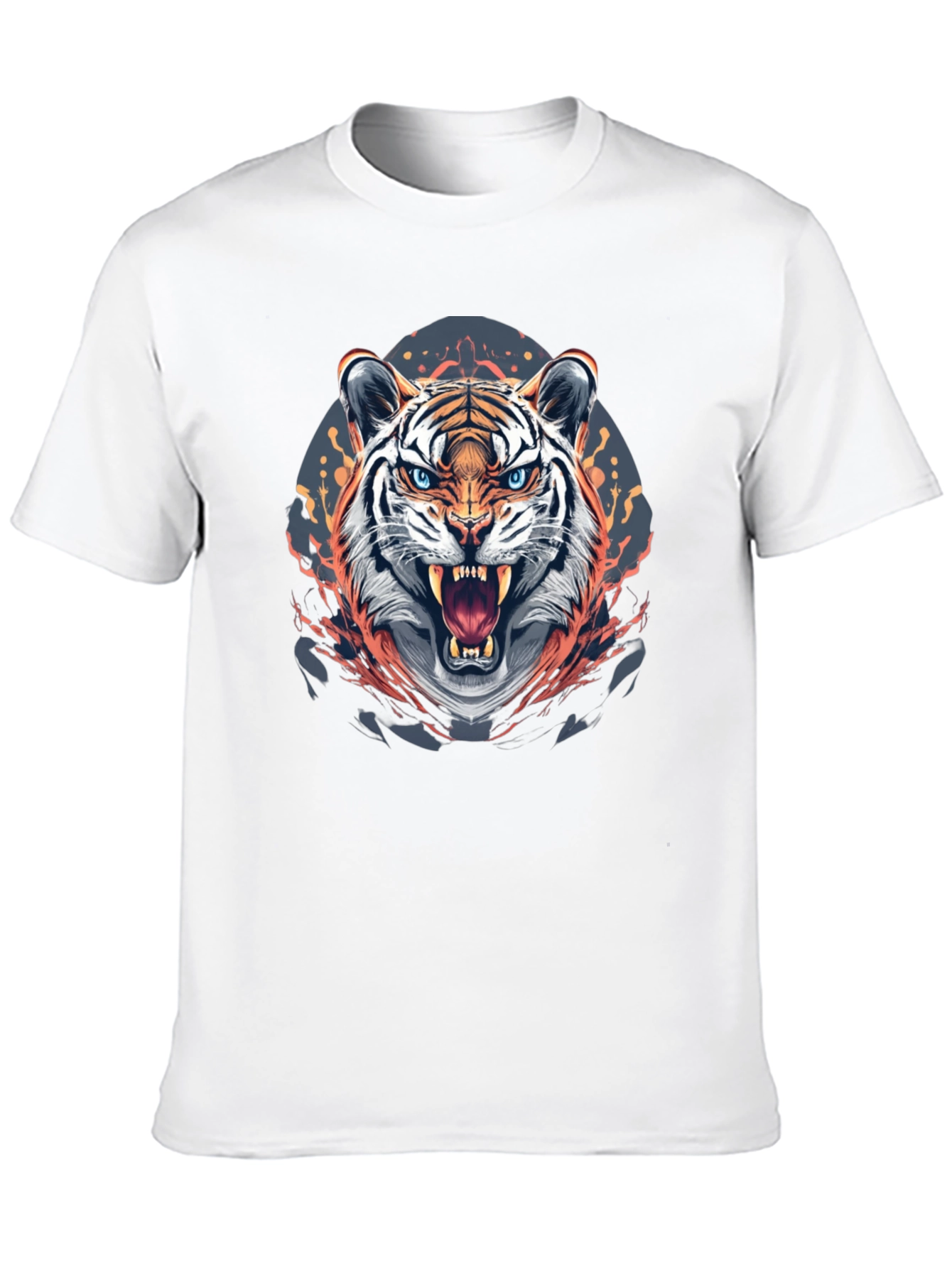 Fierce Tiger Graphic Print Black T-Shirt