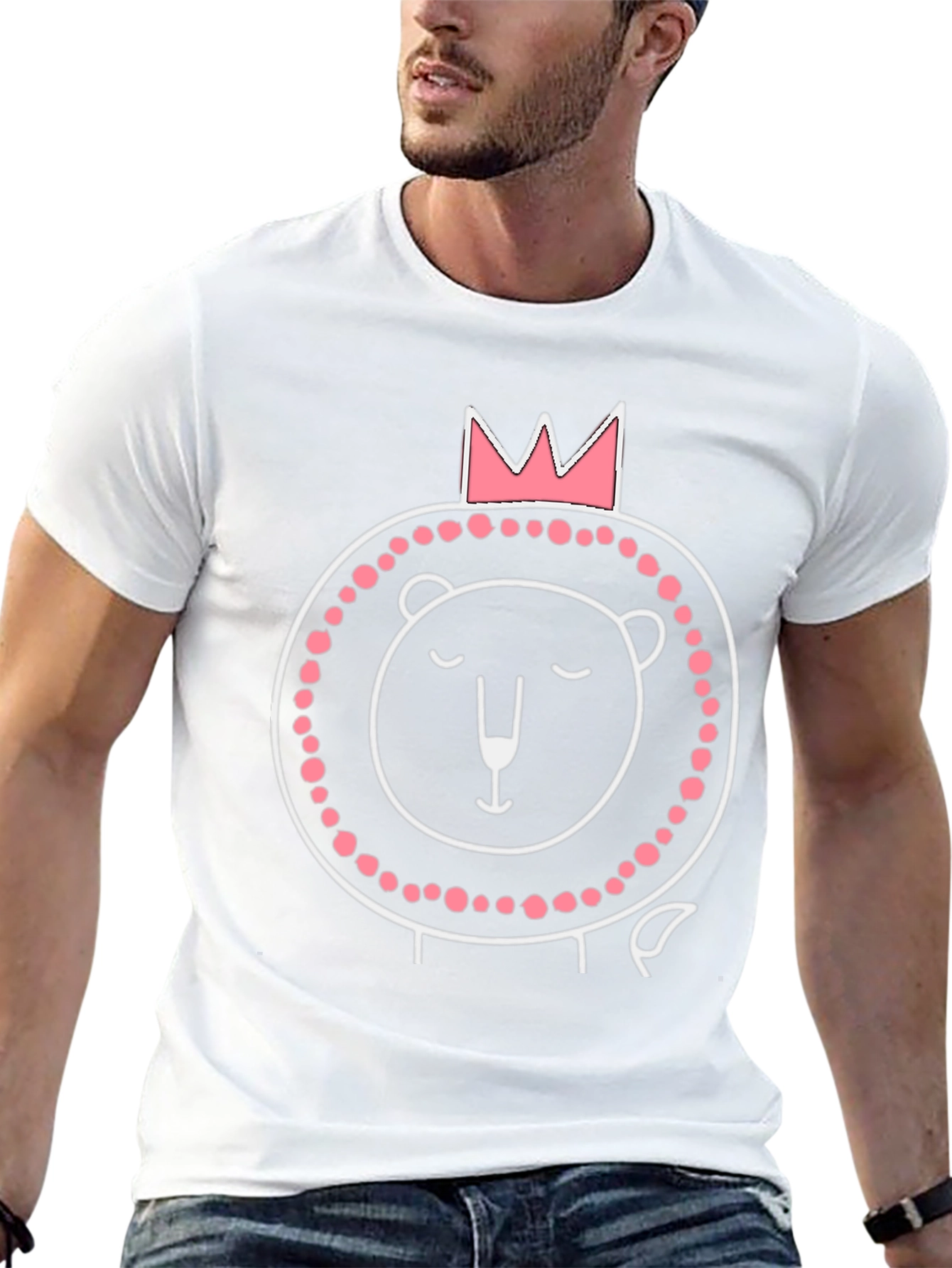 Cute Lion King Mens Graphic Tee