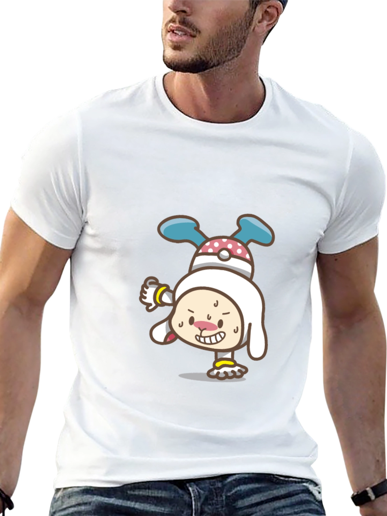 Cartoon Character Graphic Black T-Shirt