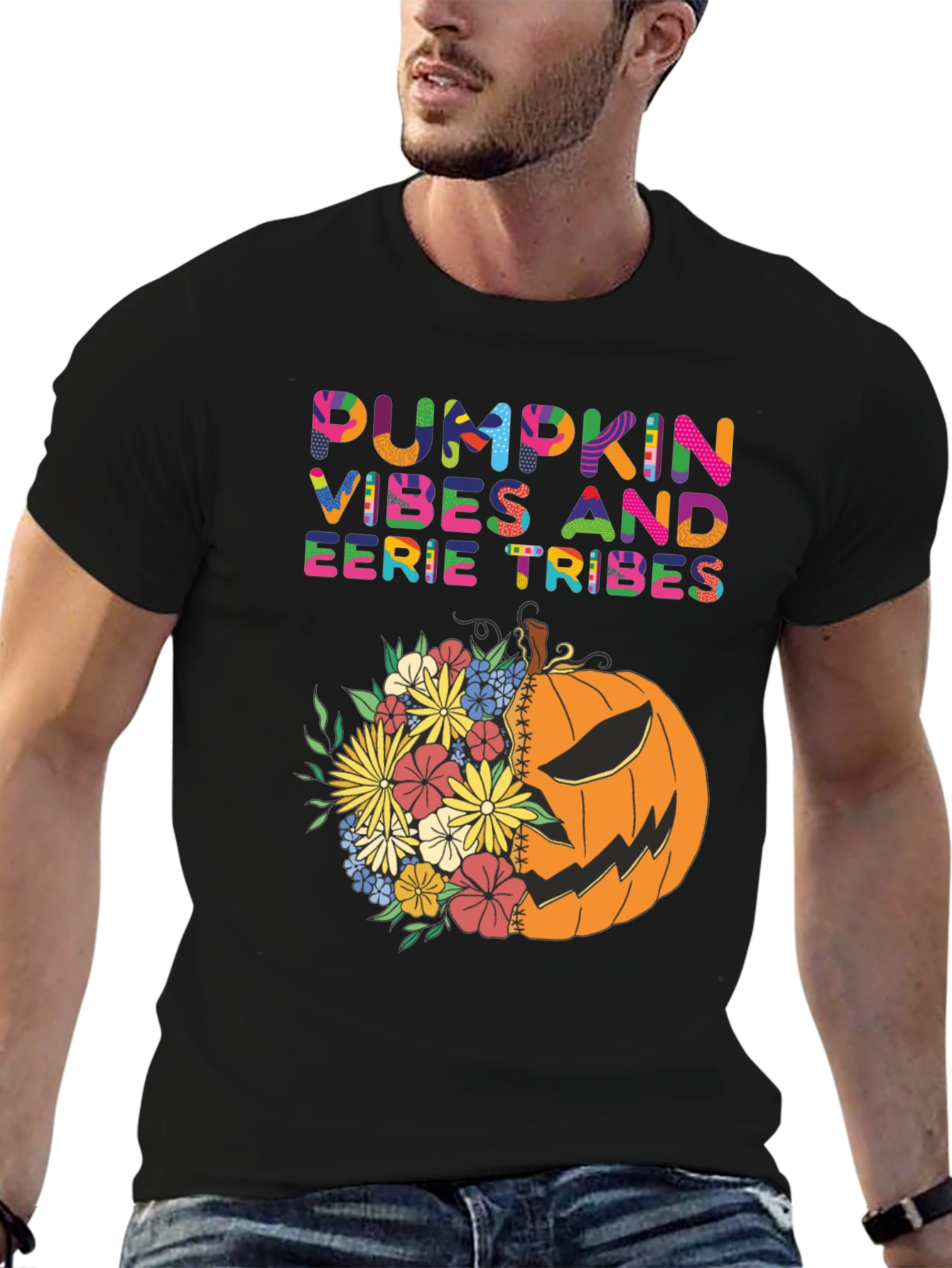 Pumpkin Vibes Halloween T-Shirt