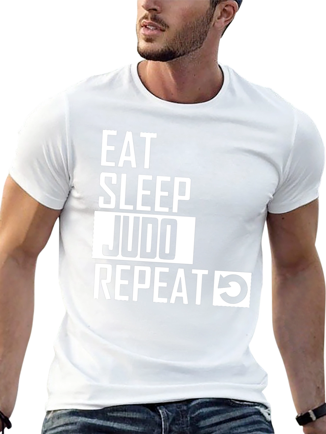 Eat Sleep Judo Repeat Black T-Shirt