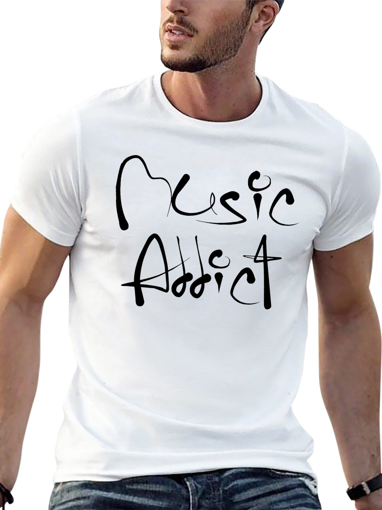 Music Addict Black T-Shirt