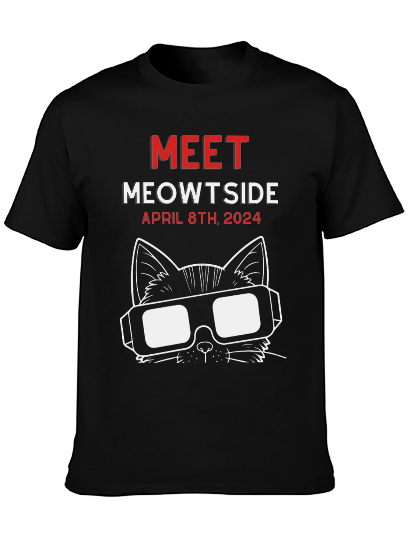 Meowtside Cat T-Shirt - April 8th 2024